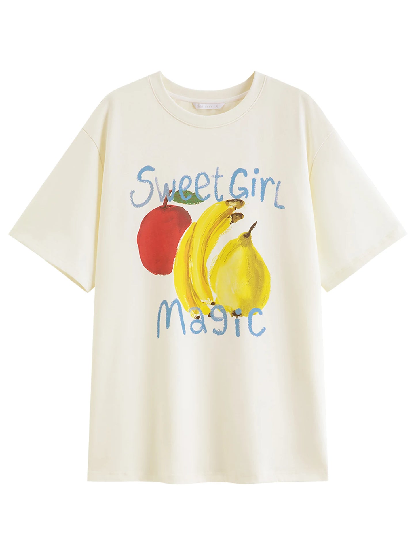 Ivory Fruit Graphic Oversized Tee
