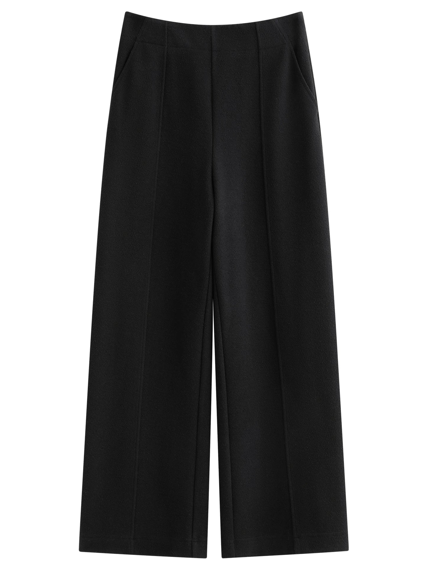 Black High Waist Wide Leg Trousers
