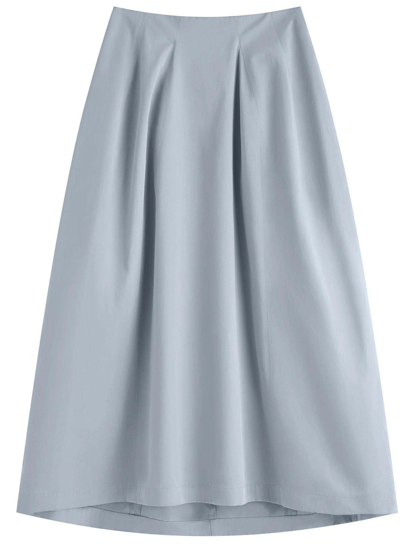 Pale Blue Flowing A-Line Maxi Skirt