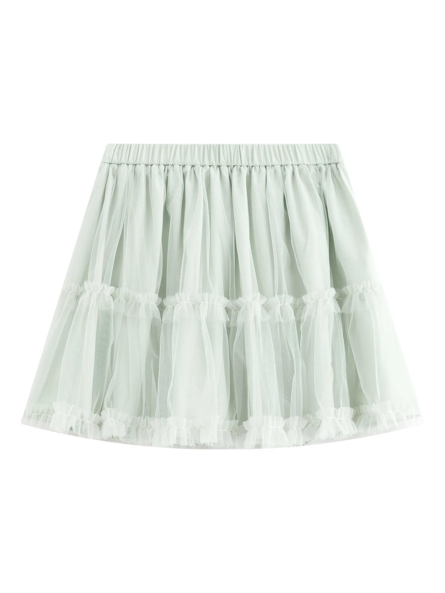 Mint Tiered Tulle Mini Skirt