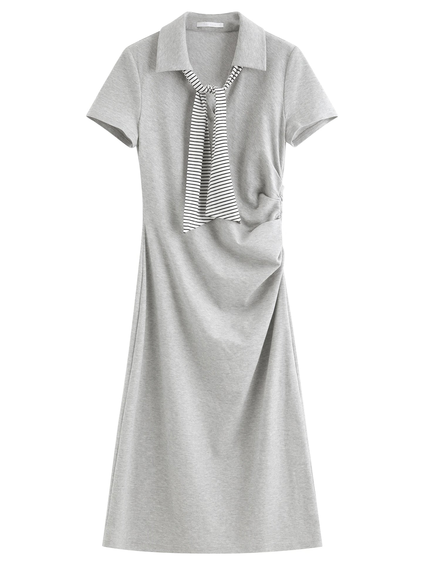 Black Sailor Collar Midi Dress