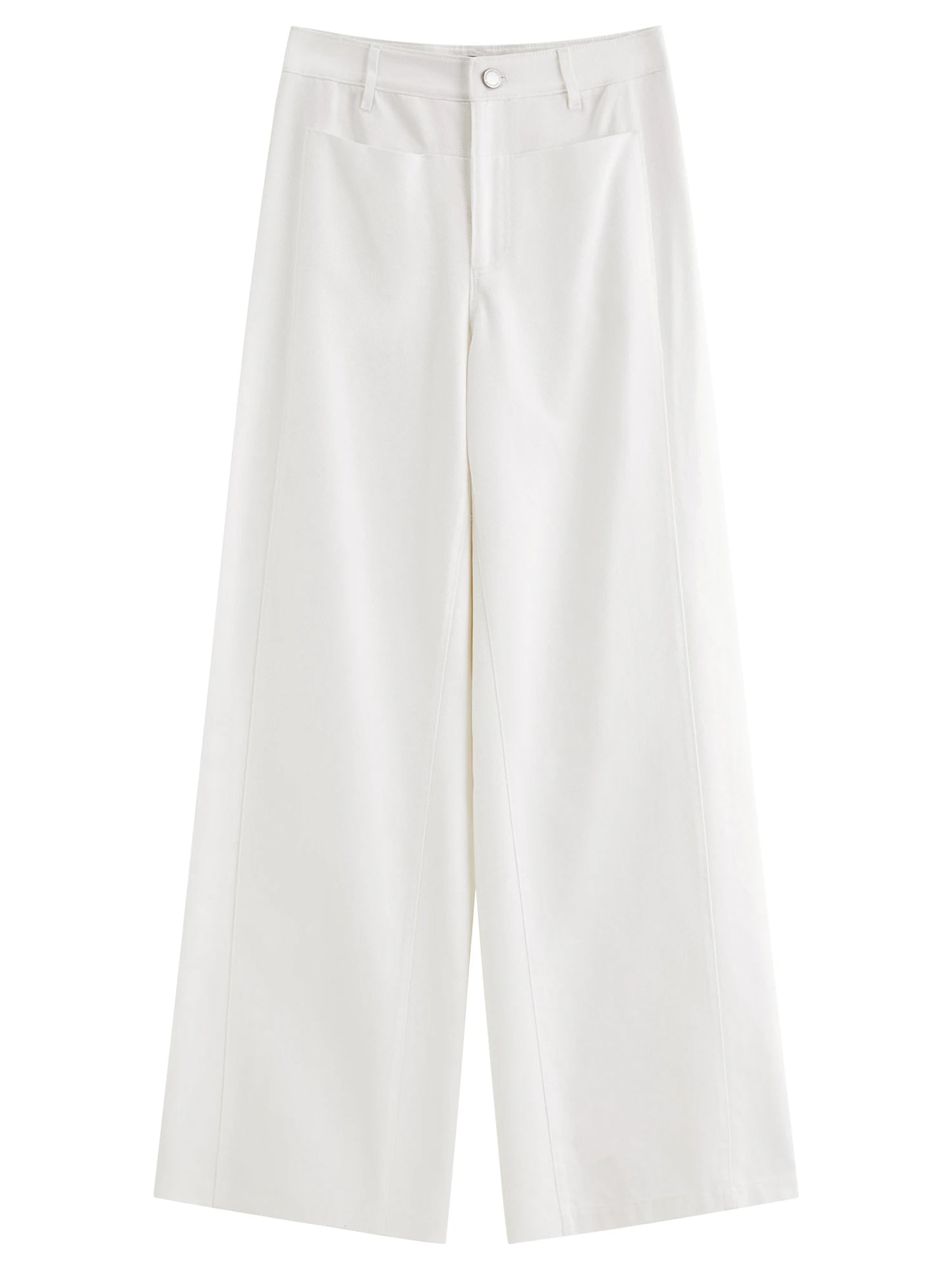White High Waist Wide Leg Jeans