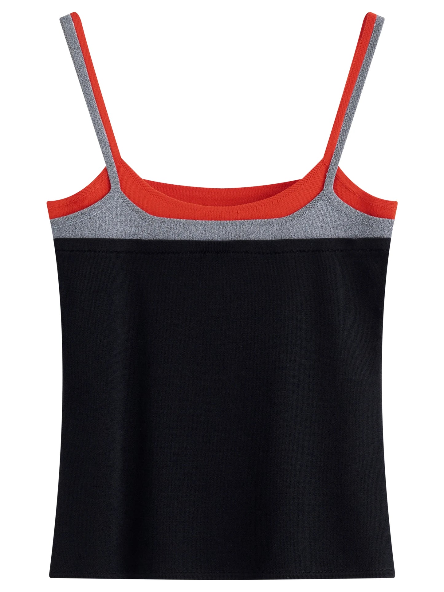 Black Contrast Trim Cropped Camisole