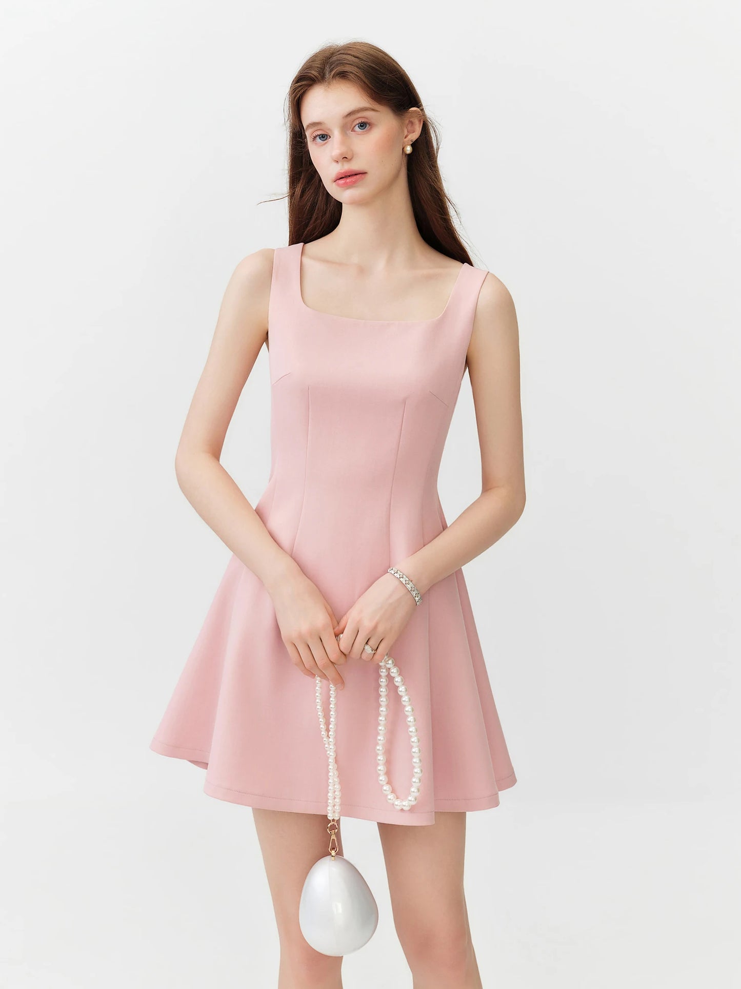 Butter Yellow Square Neck Mini Dress