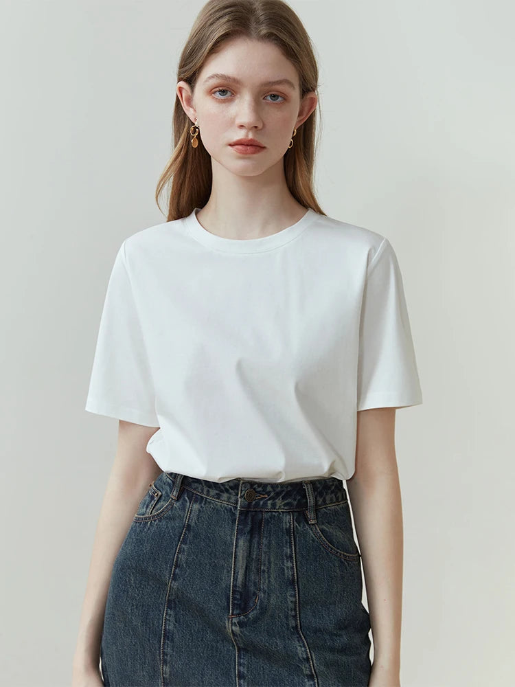 Black Classic Straight Fit Cotton Tee