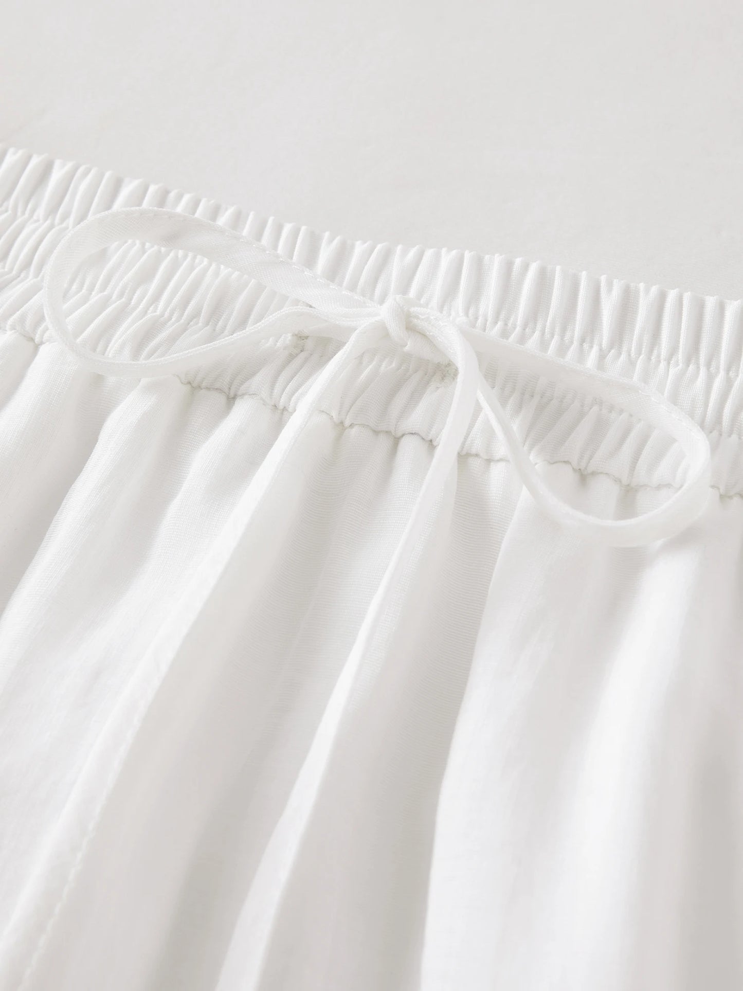 Ivory Floral Embroidered Tiered Maxi Skirt