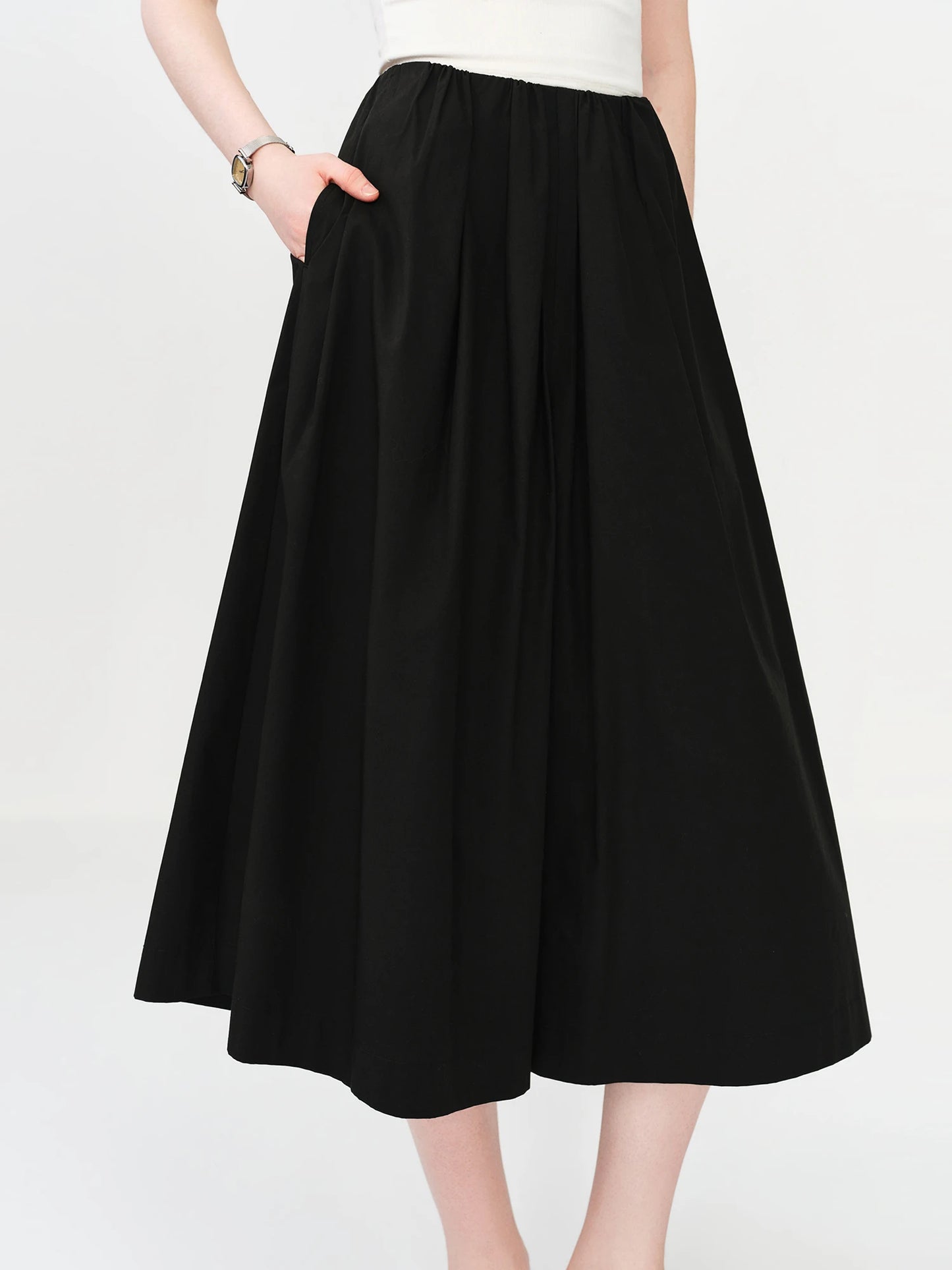 White Cropped Wide Leg Cotton Pants