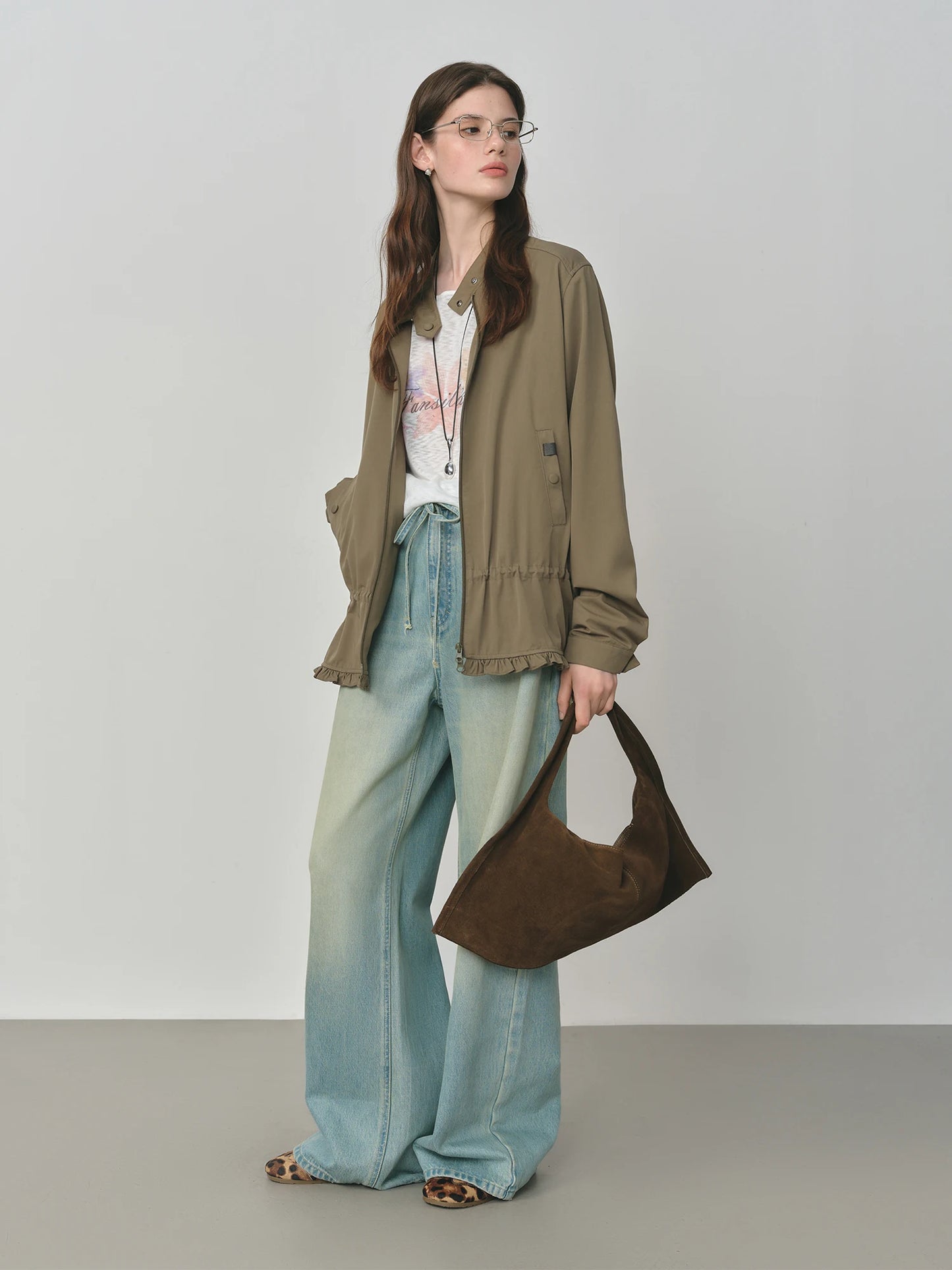 Mint Wash Wide Leg Jeans
