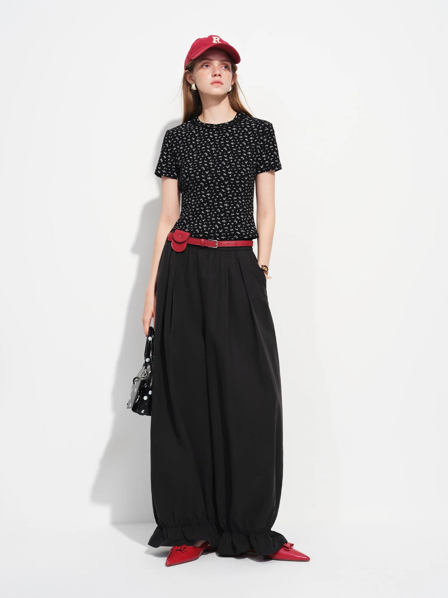 Black Pleated Balloon Pants