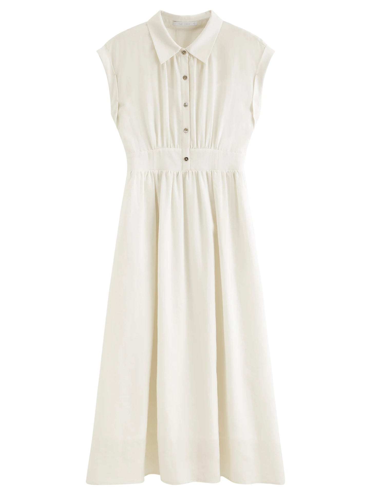 Lilac Turn Collar Midi Dress