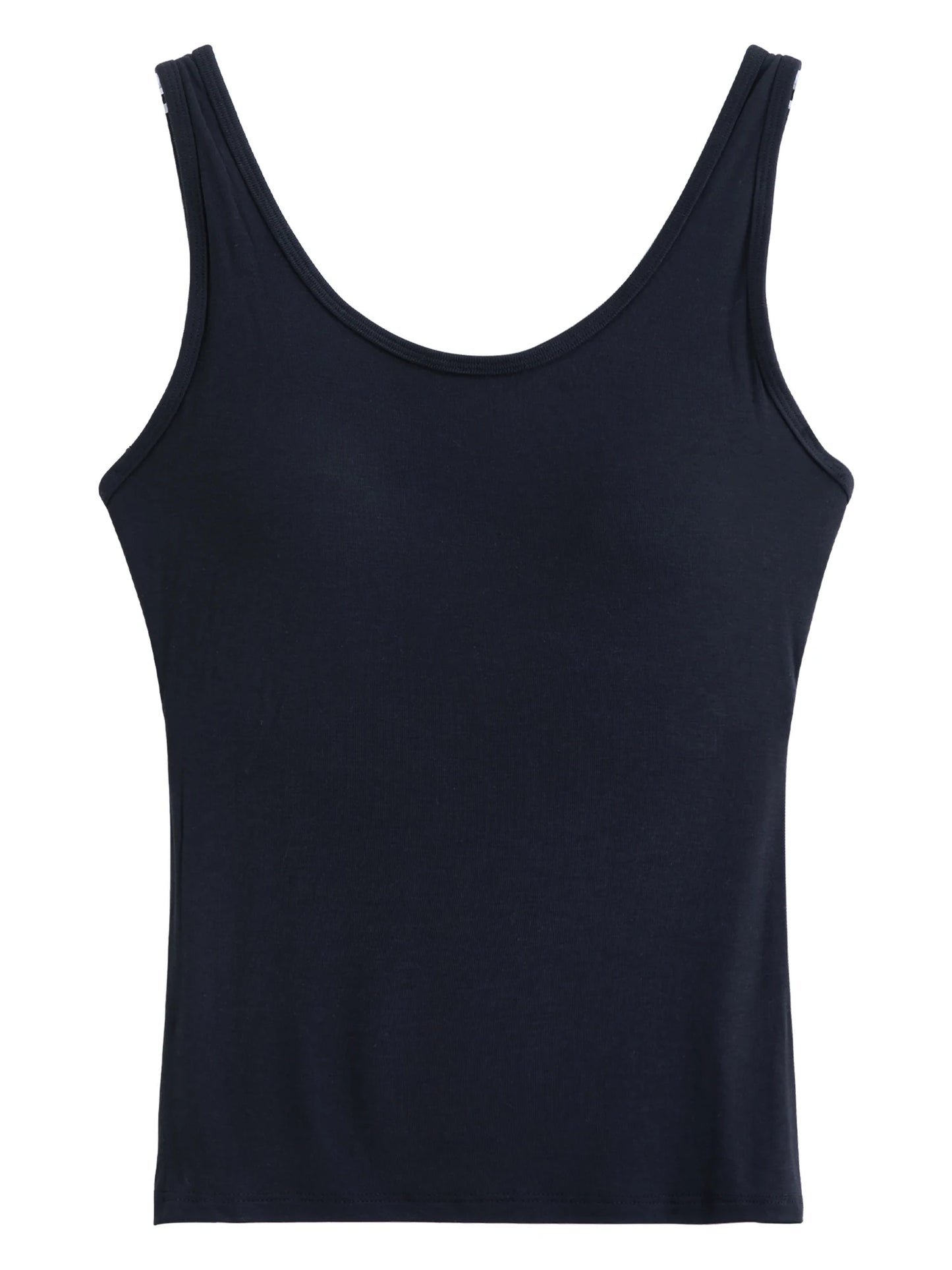 Black Built In Bra Tank Top