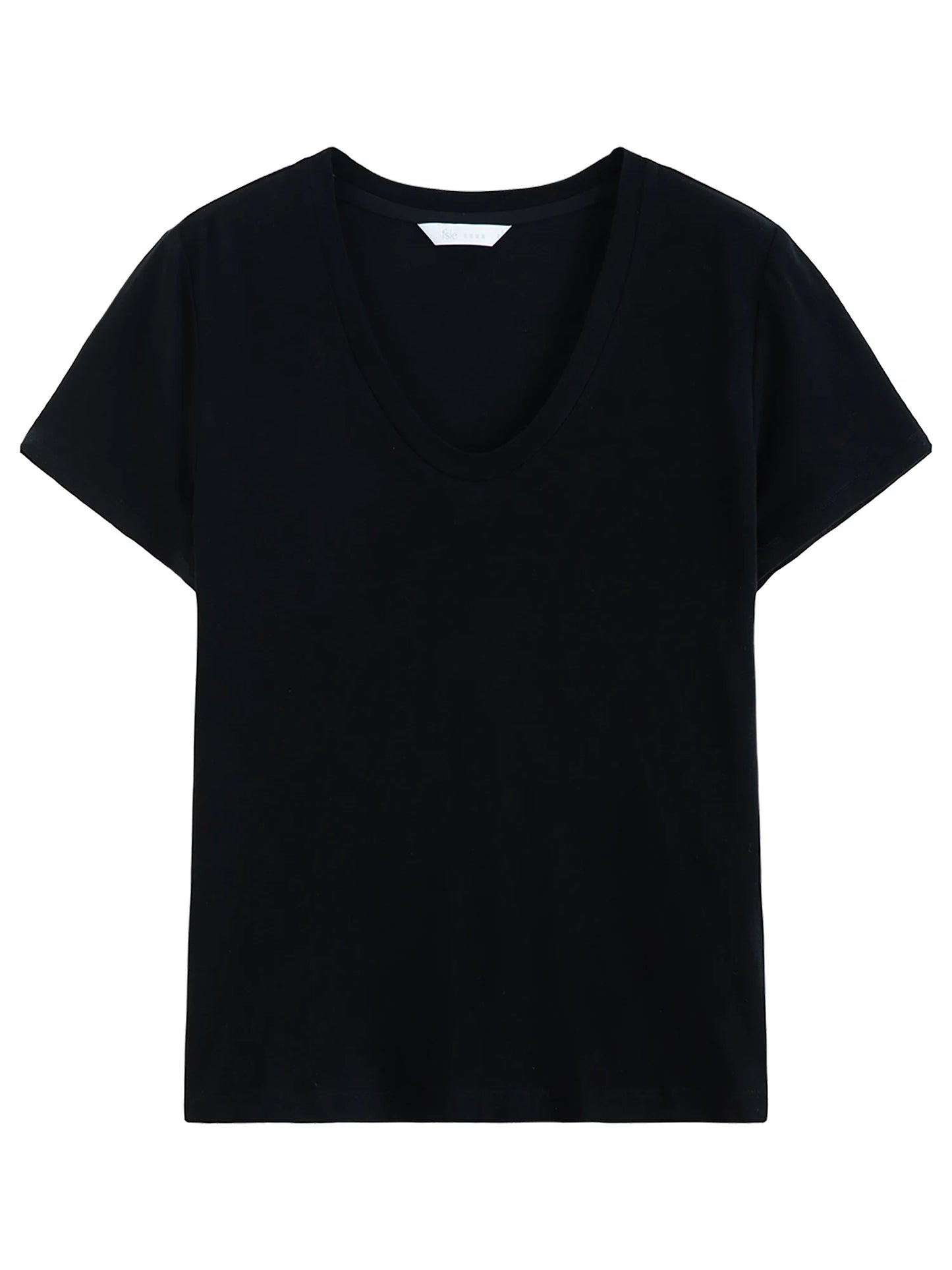 Charcoal Structured Shoulder Cotton Tee