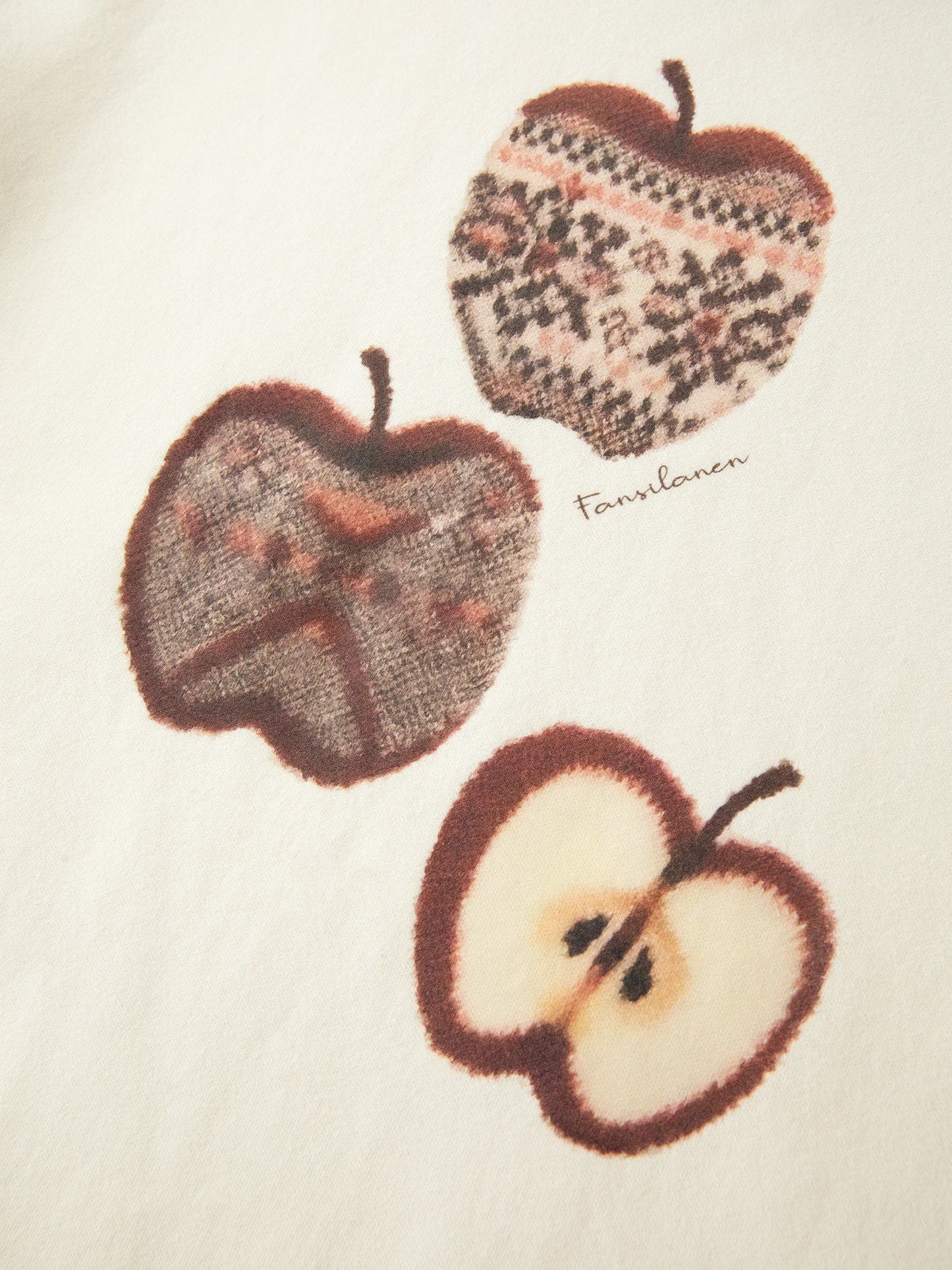 Ivory Apple Graphic Sweatshirt