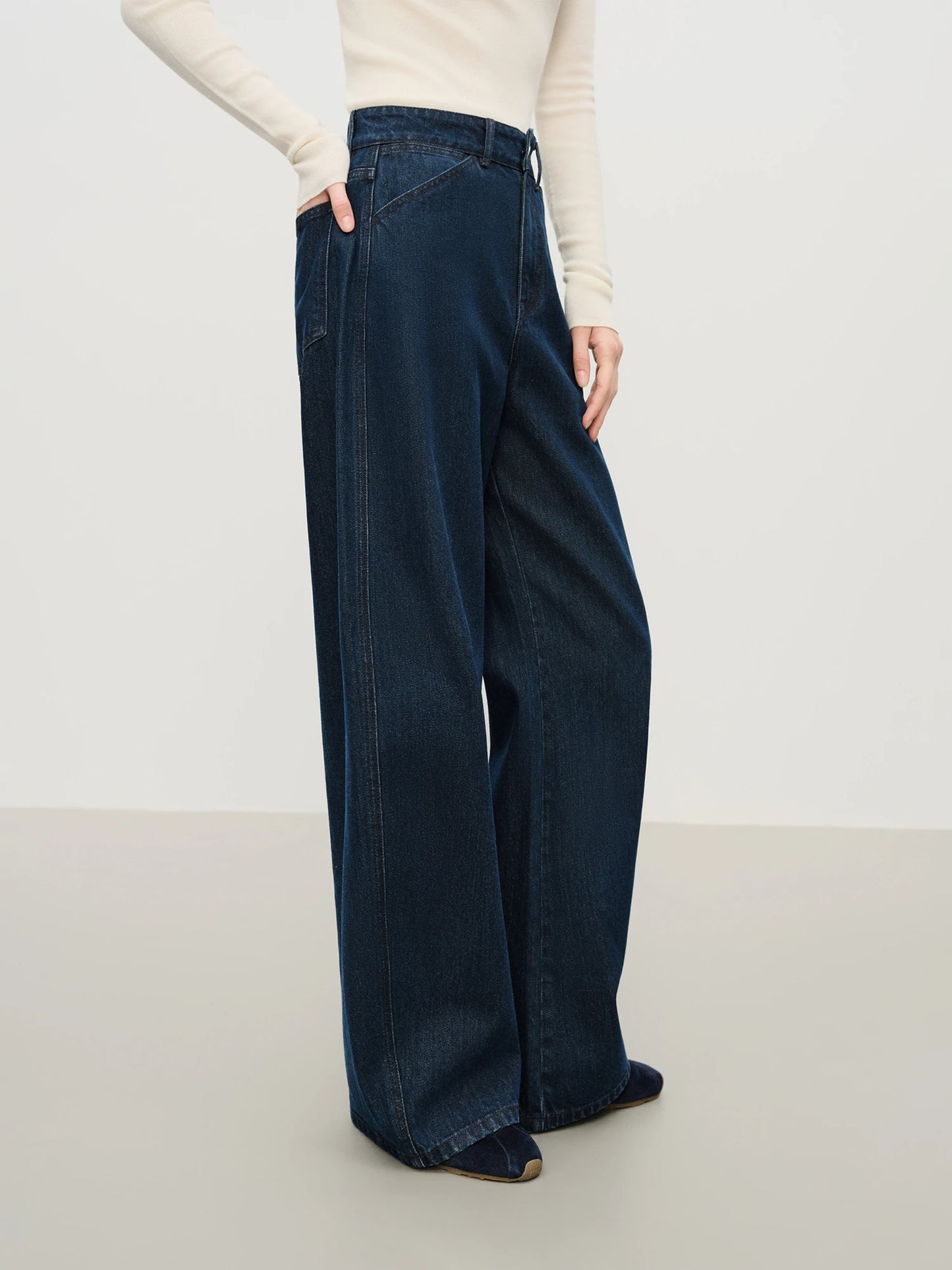 Dark Indigo Extra Wide Leg Jeans