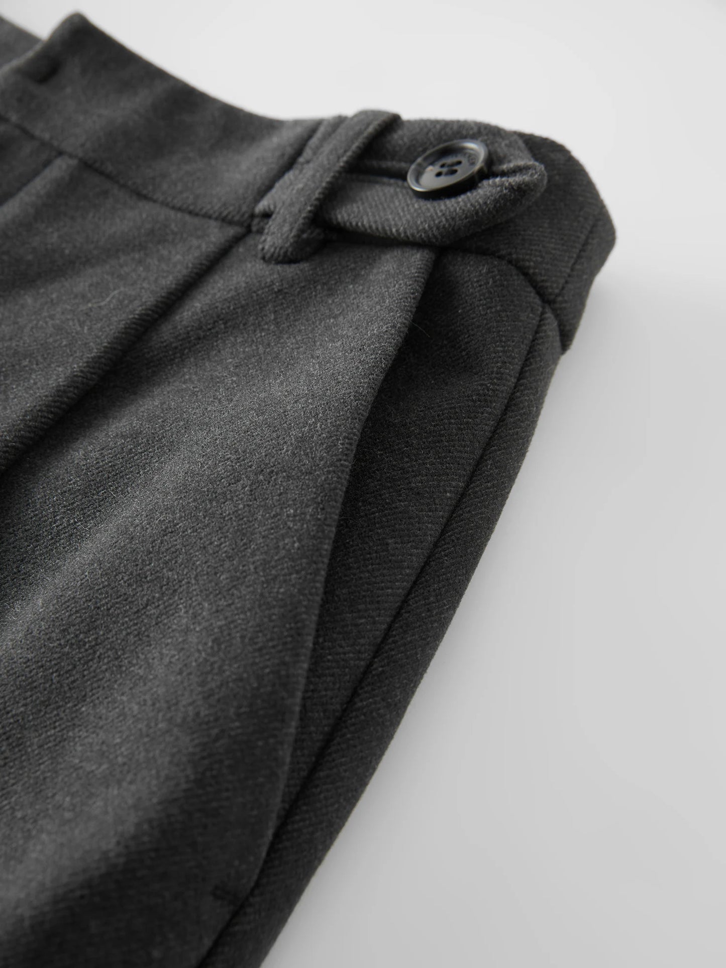 Charcoal Cropped Straight Leg Trousers