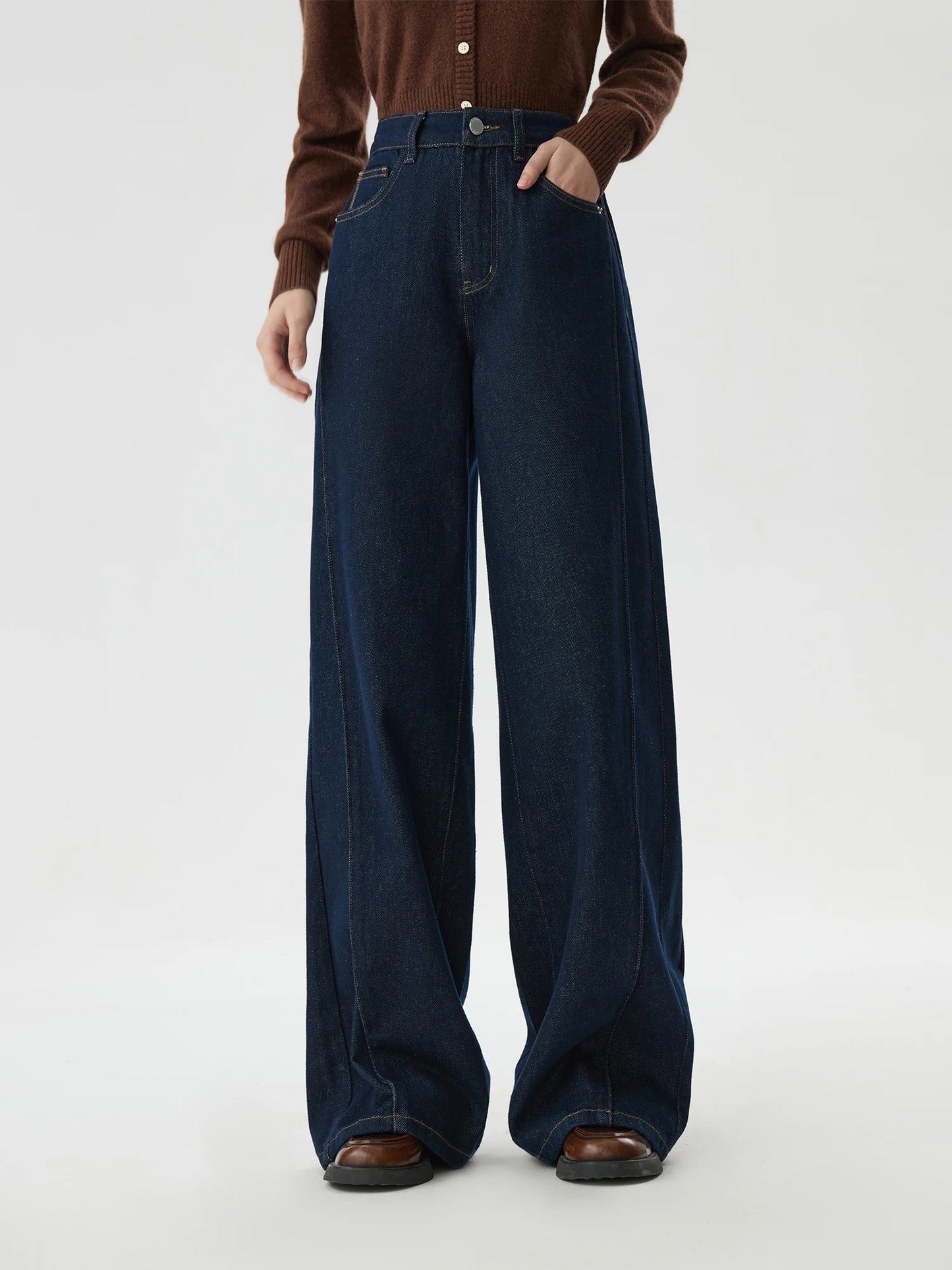 Dark Wash Wide Leg Jeans
