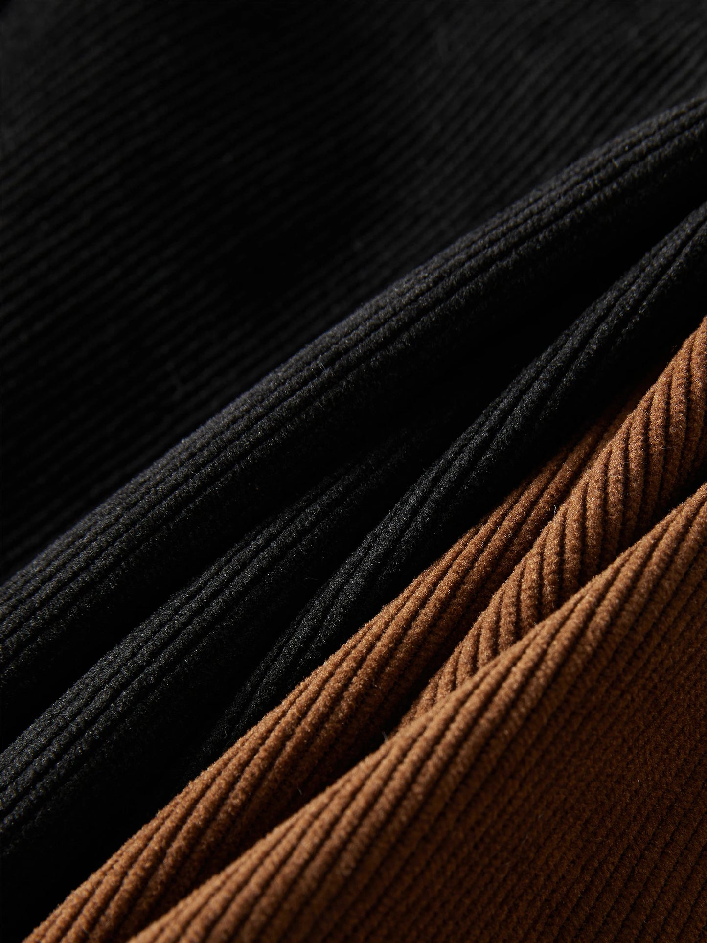 Brown Corduroy A-Line Mini Skirt