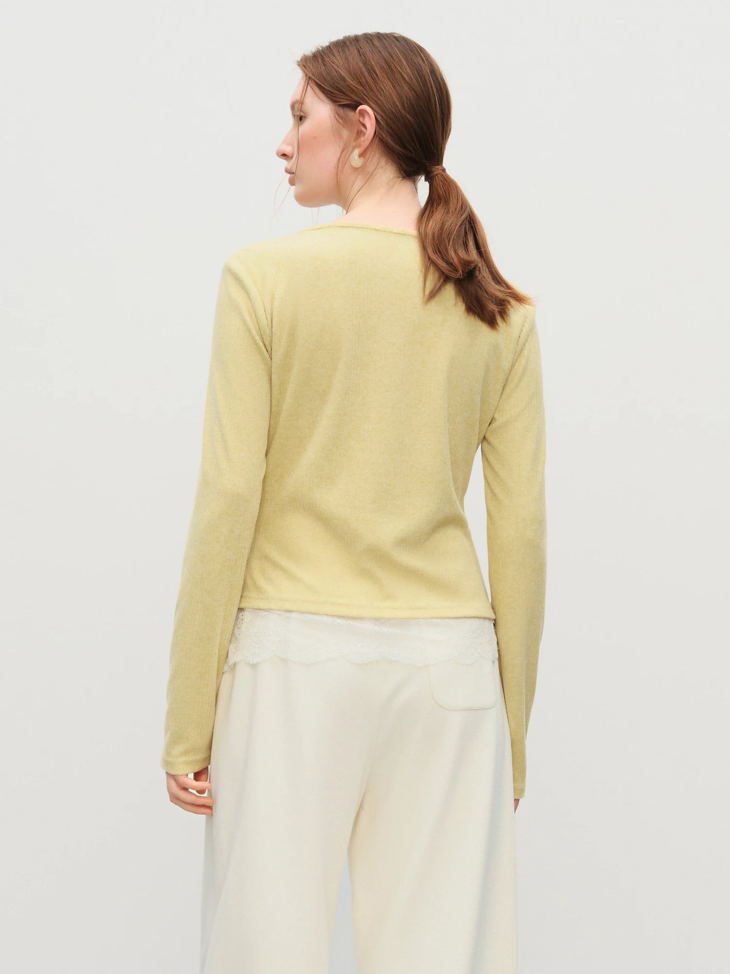 Blush Lace Trim Layered Knit Top