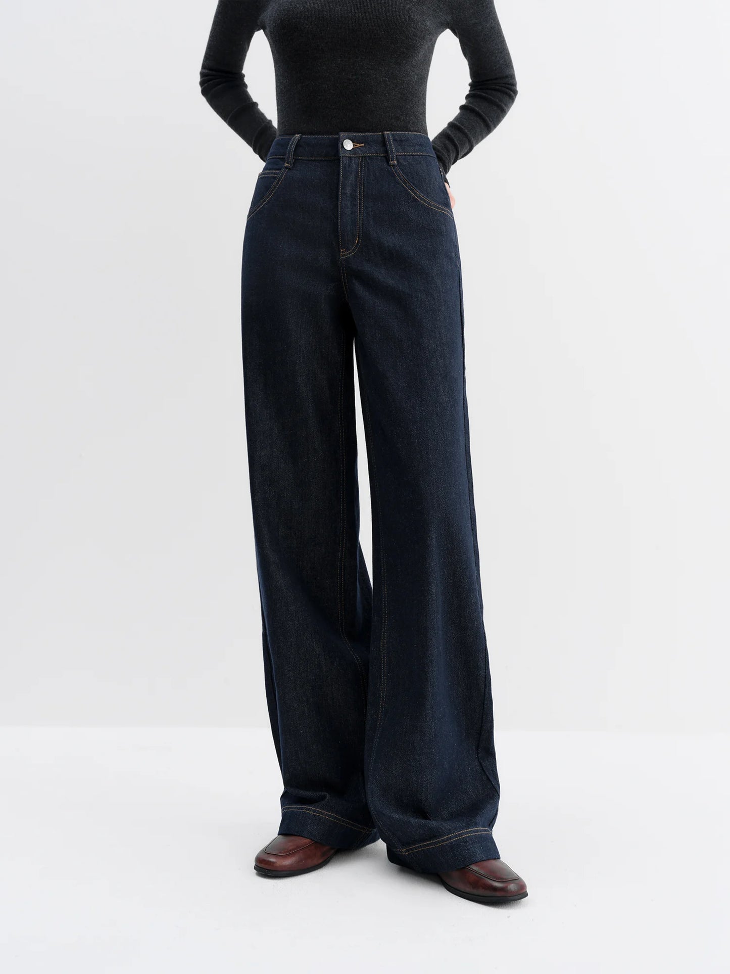 Dark Indigo Straight Leg Jeans