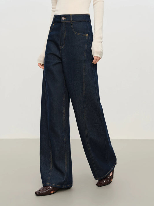 Dark Indigo Wide Leg Jeans