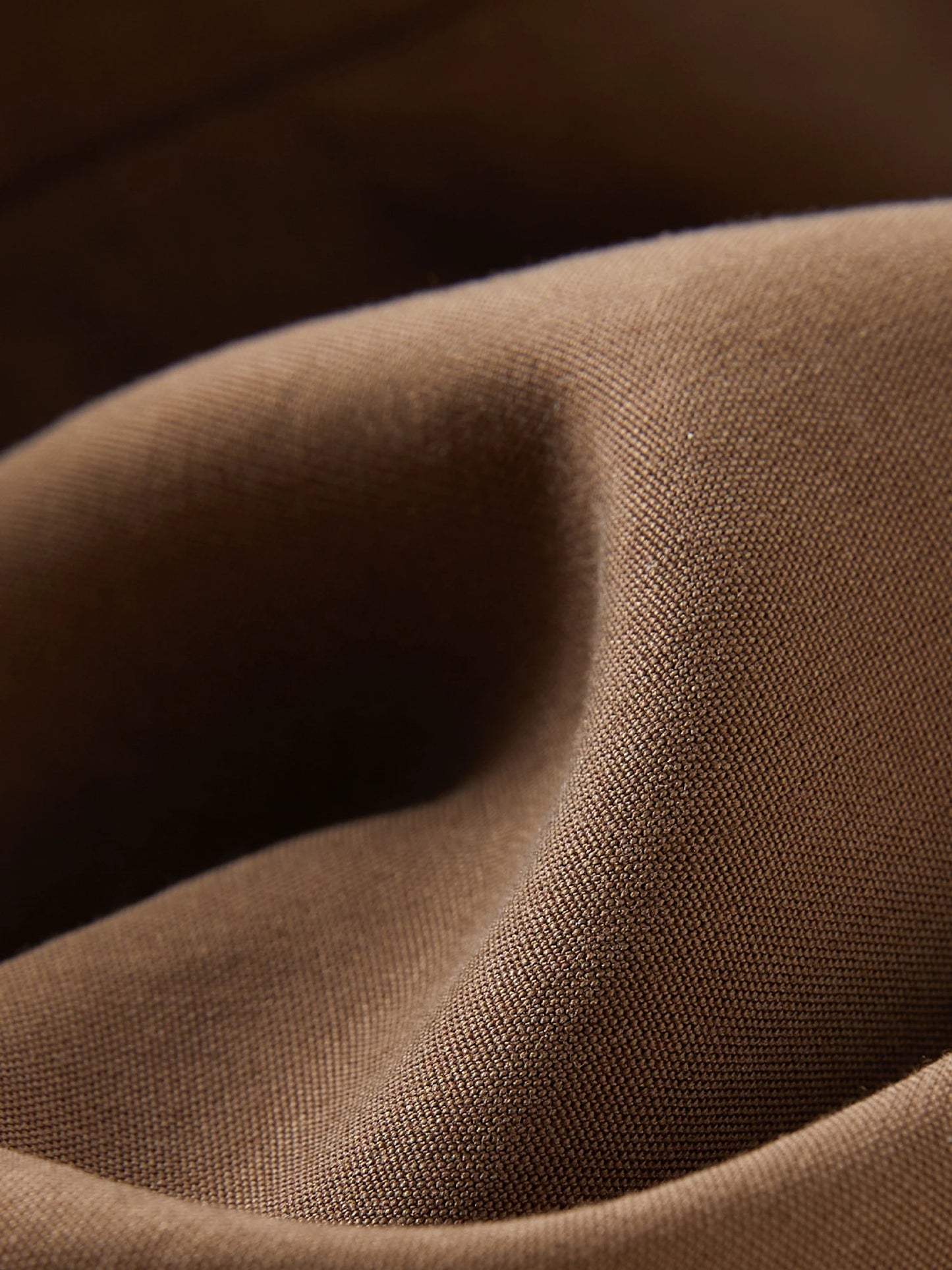 Brown Layered Elastic Waist Shorts