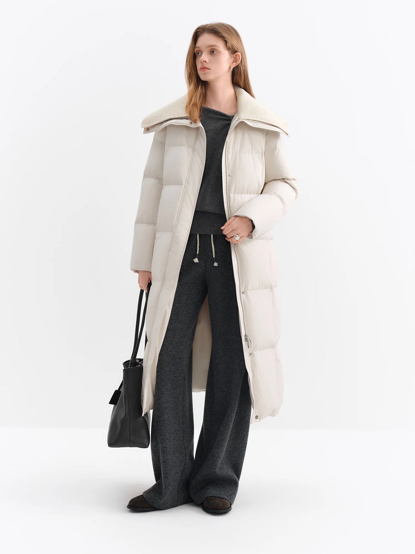 Charcoal Drawstring Wool Lounge Pants