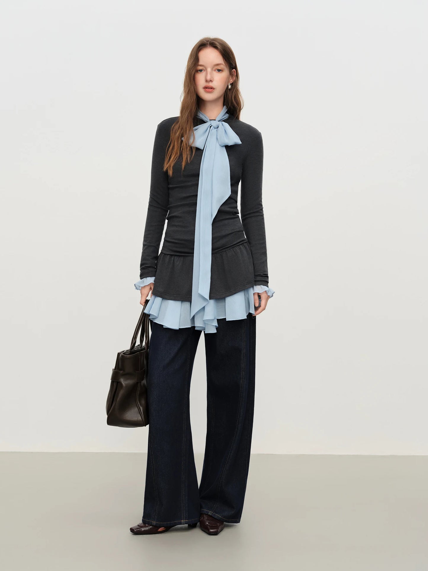 Dark Indigo Wide Leg Jeans