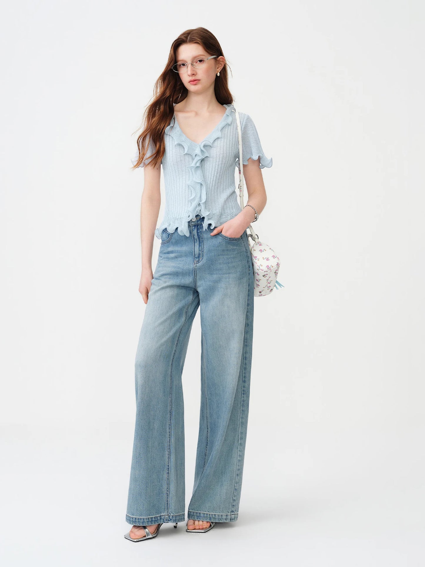 Light Wash Balloon Leg Jeans