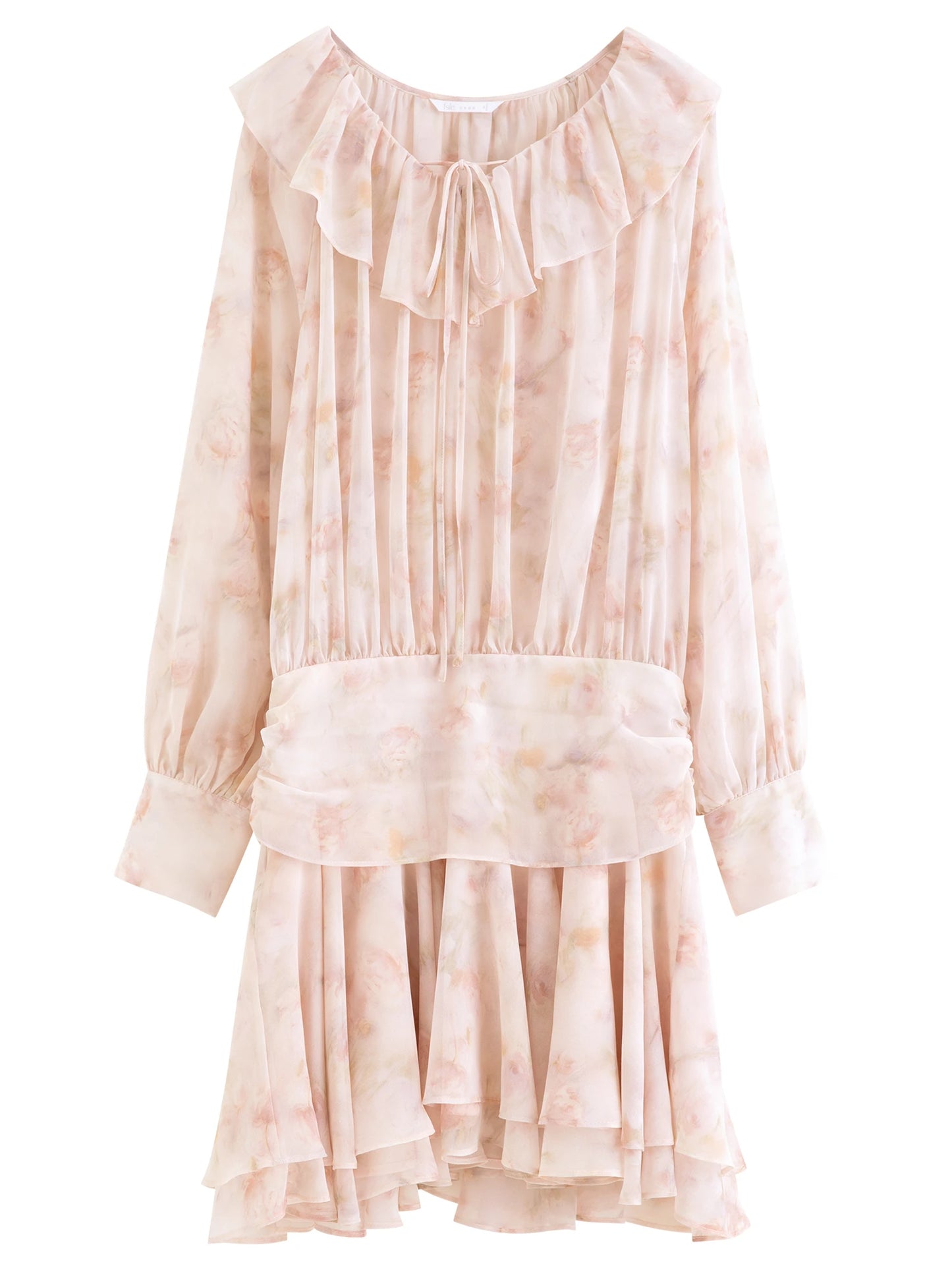 Blush Floral Ruffle Mini Dress