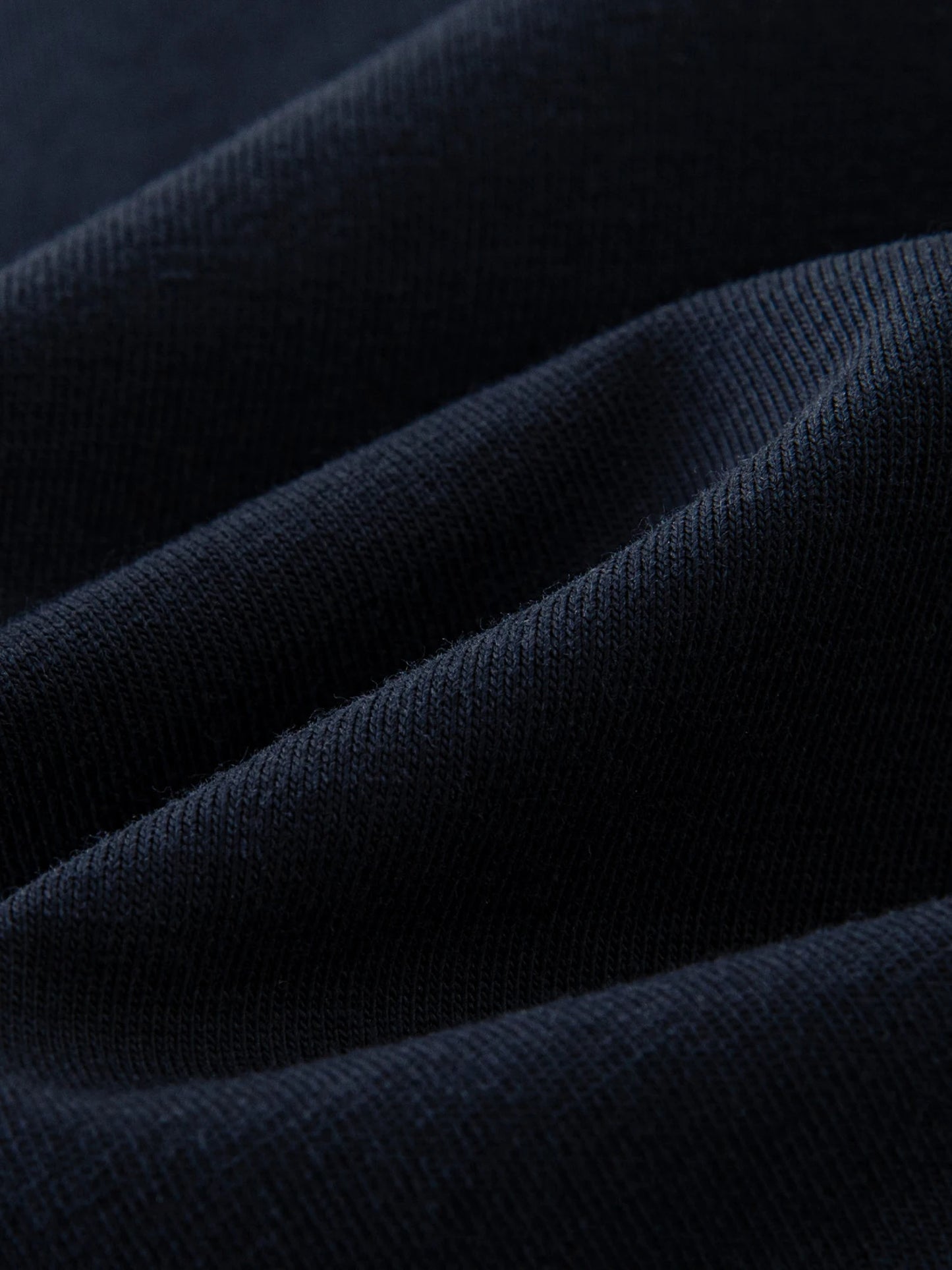 Navy Bow Trim Fitted Knit Tee