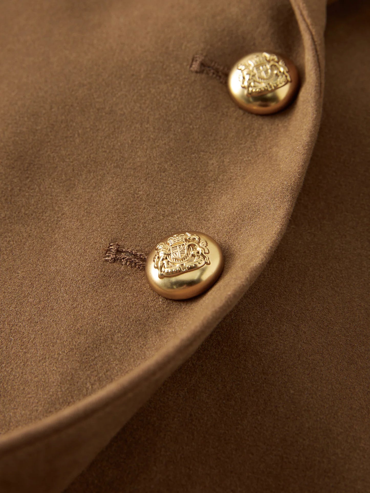 Camel Suede Single Breasted Blazer
