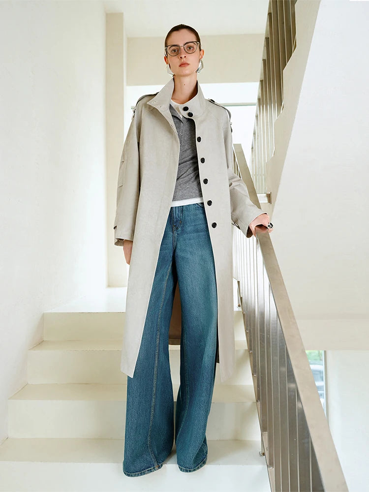 Medium Wash Relaxed Wide Leg Jeans