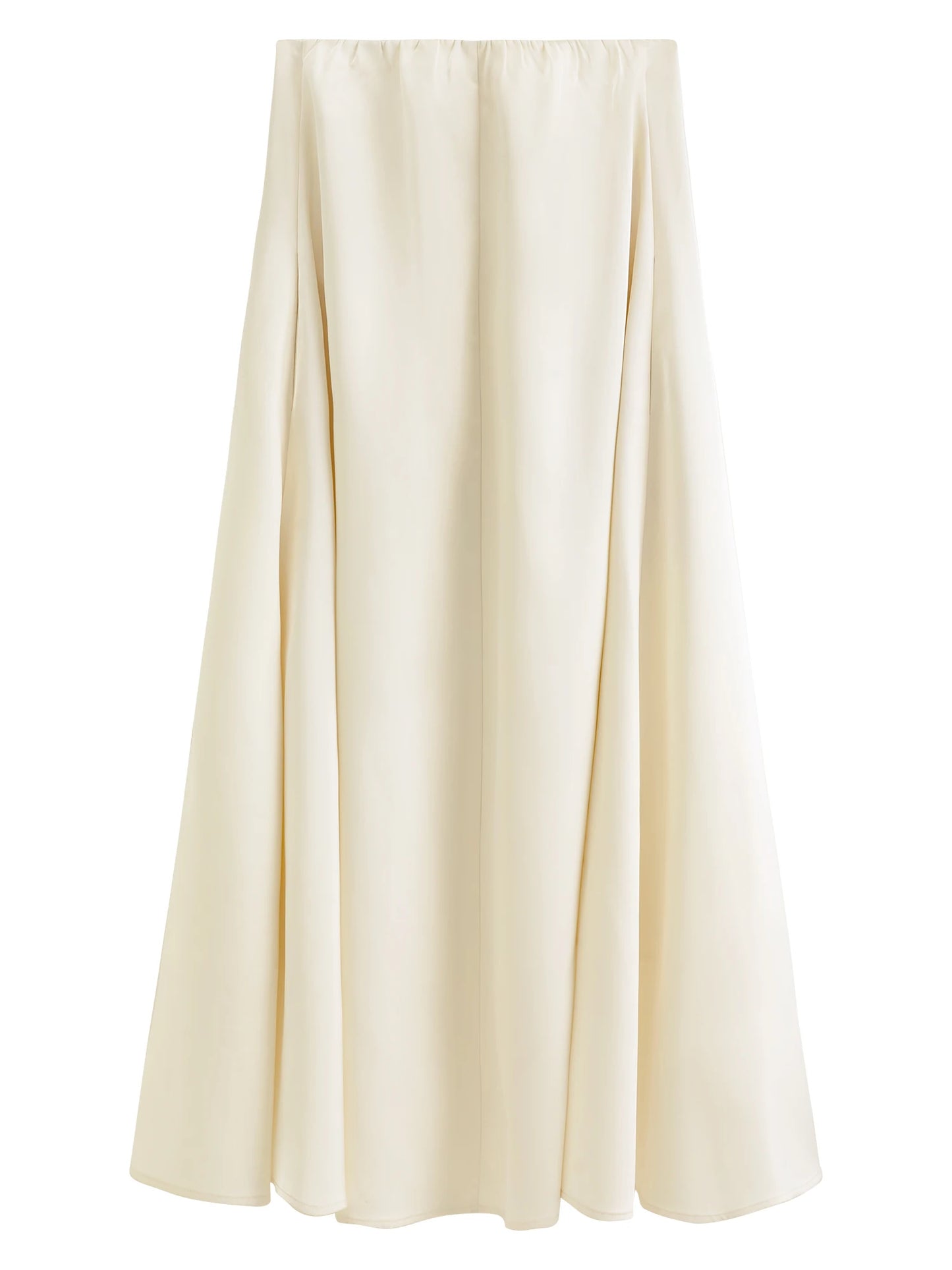 Ivory Strapless Bow Maxi Dress