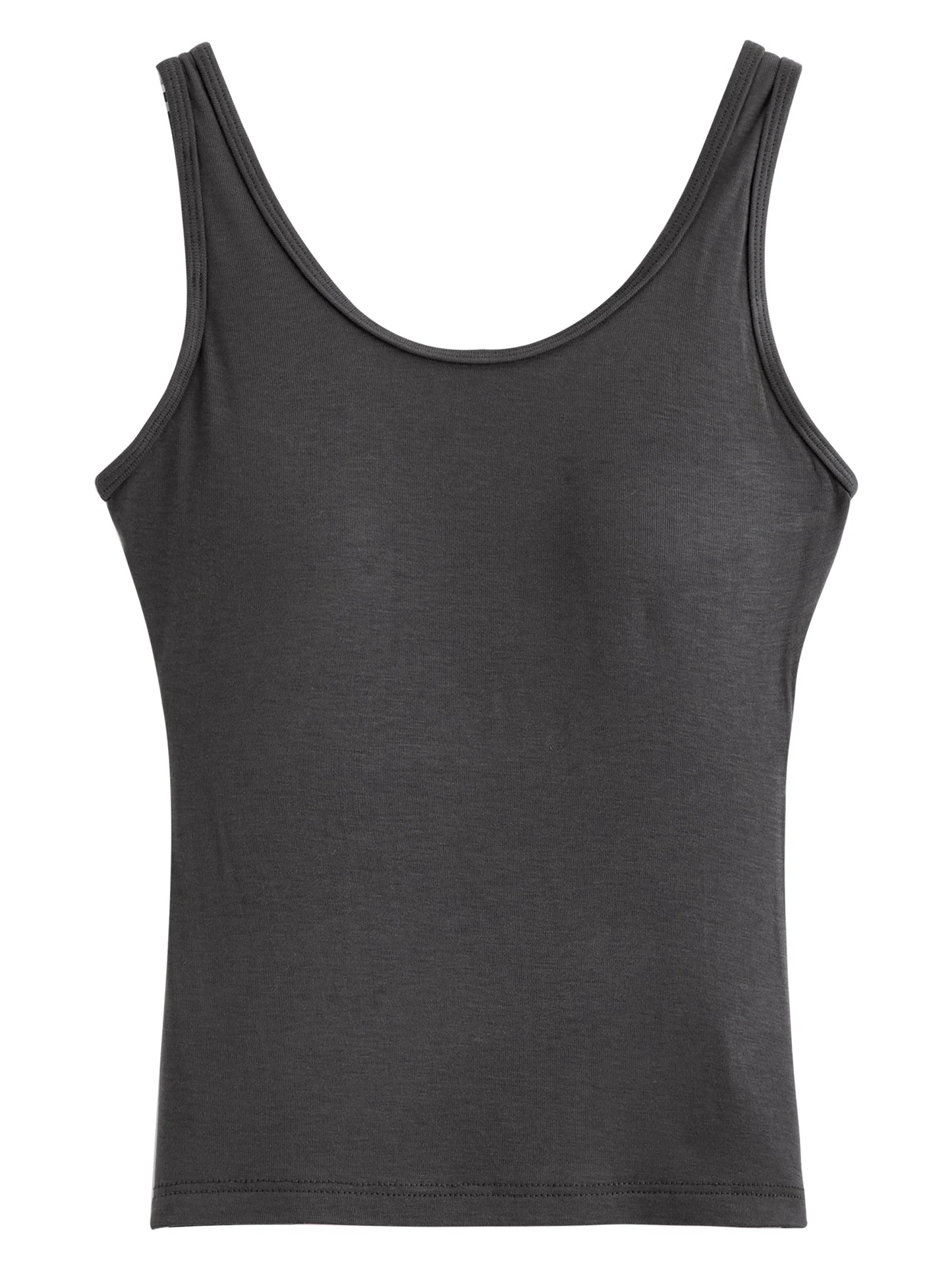 Black Built In Bra Tank Top
