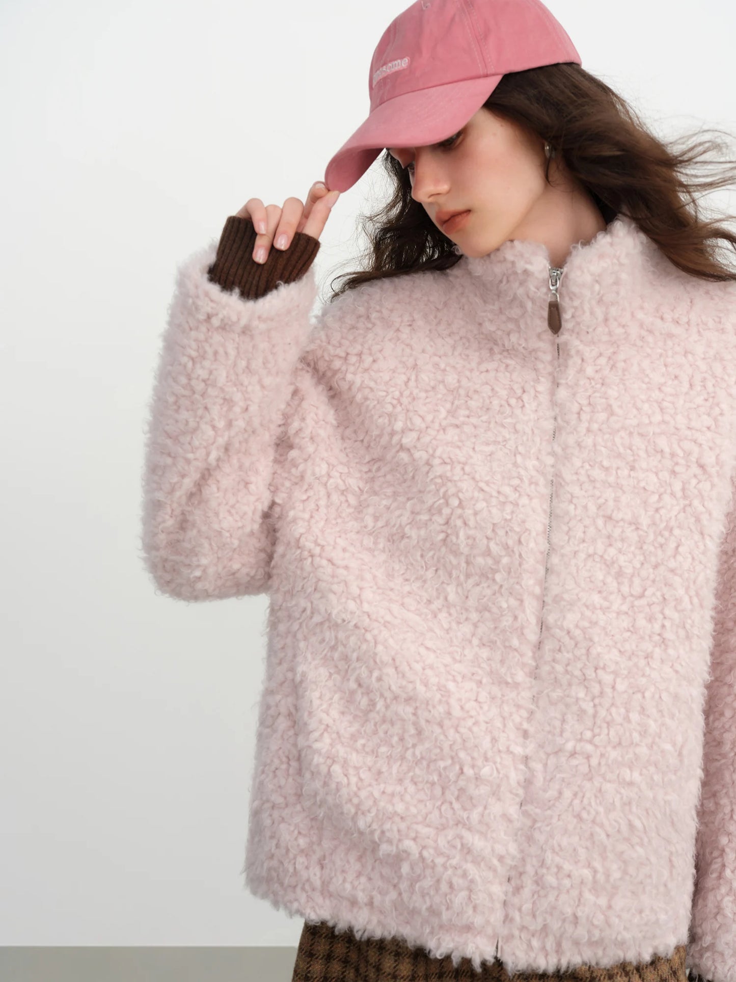 Blush Faux Fur Collar Jacket
