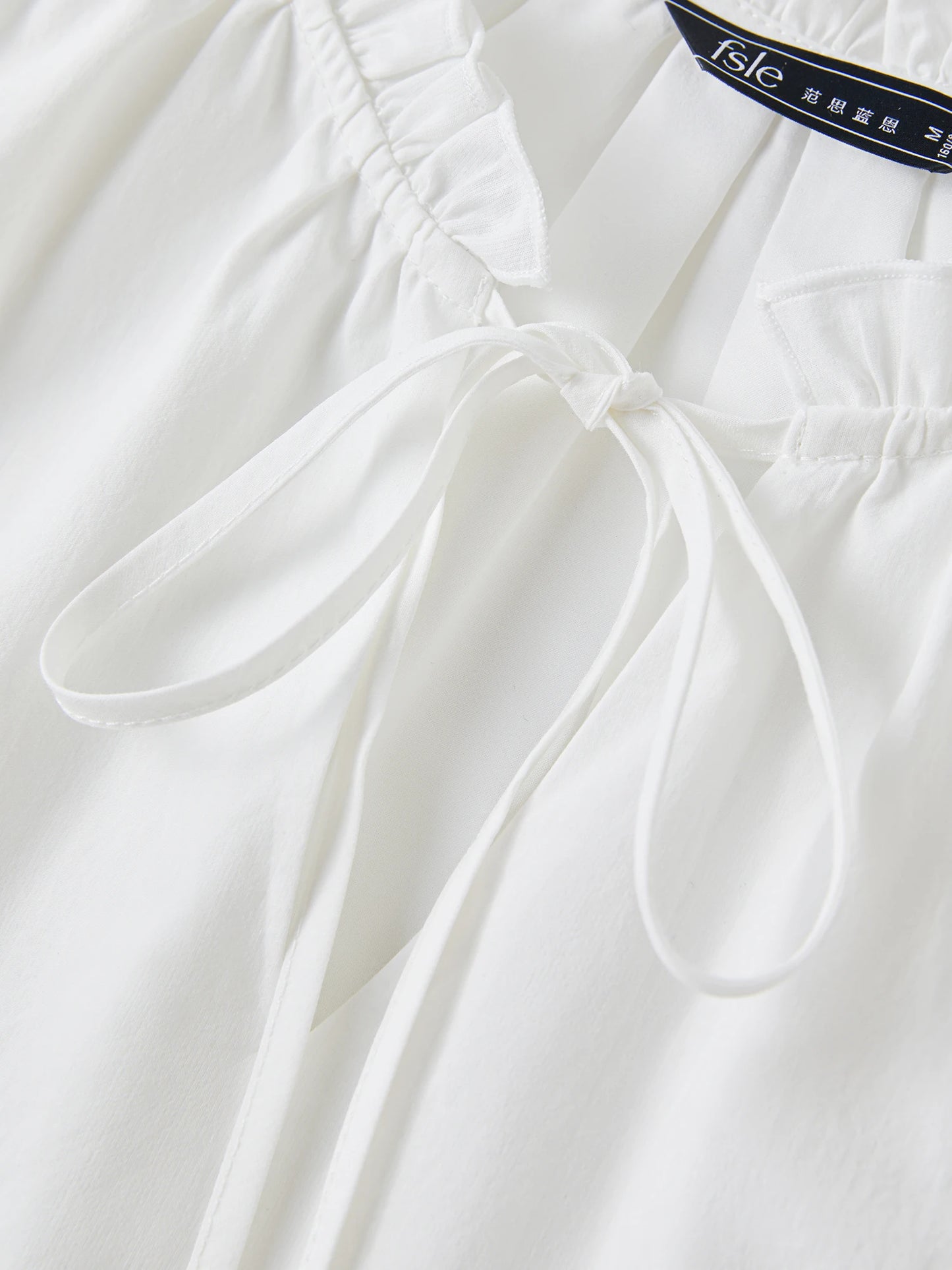 White Lace Panel Shirt Midi Dress