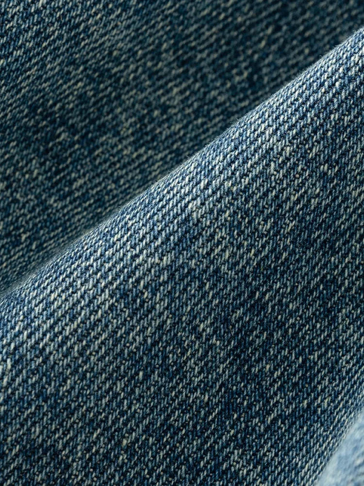 Blue Denim A-Line Mini Skirt