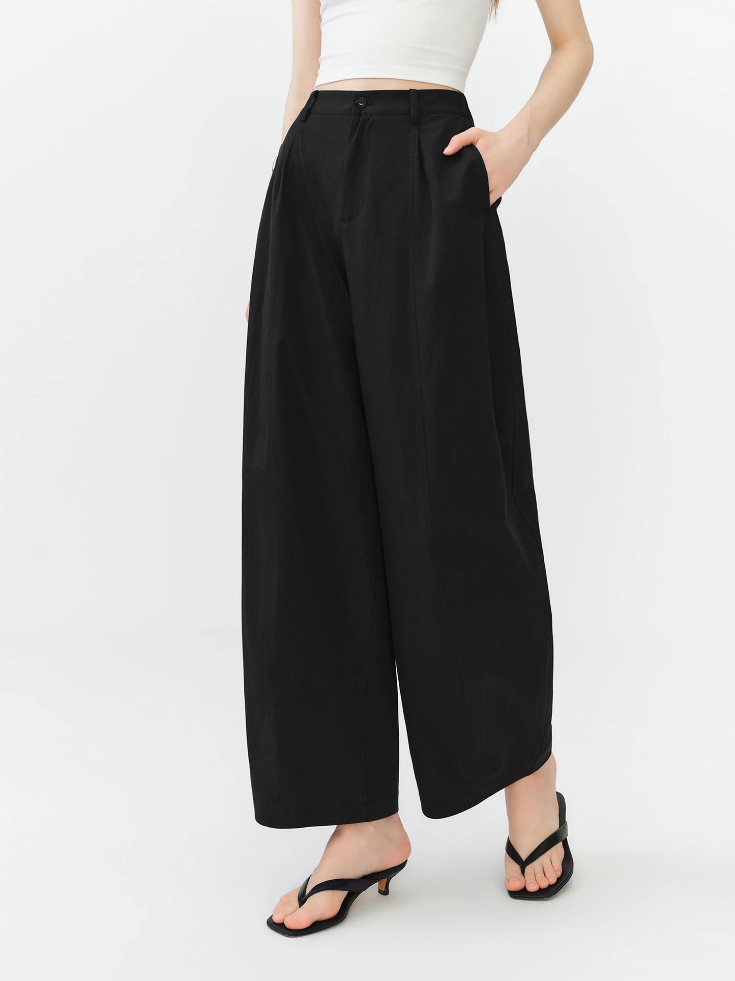 Black High Rise Balloon Pants