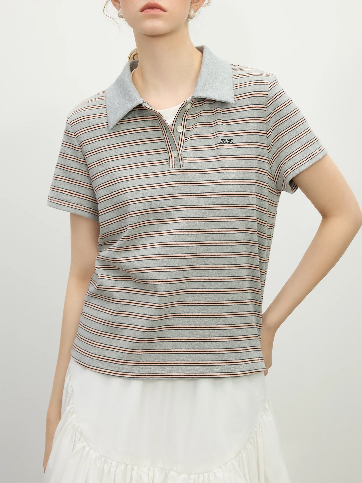 Navy Contrast Collar Polo Shirt