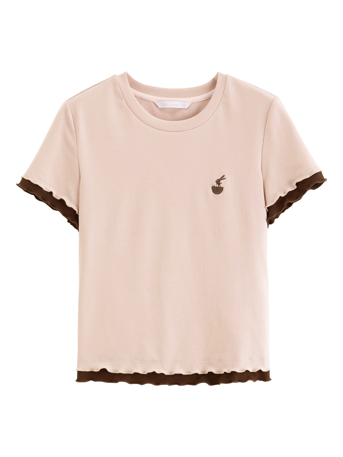 Navy Contrast Trim Fitted Tee