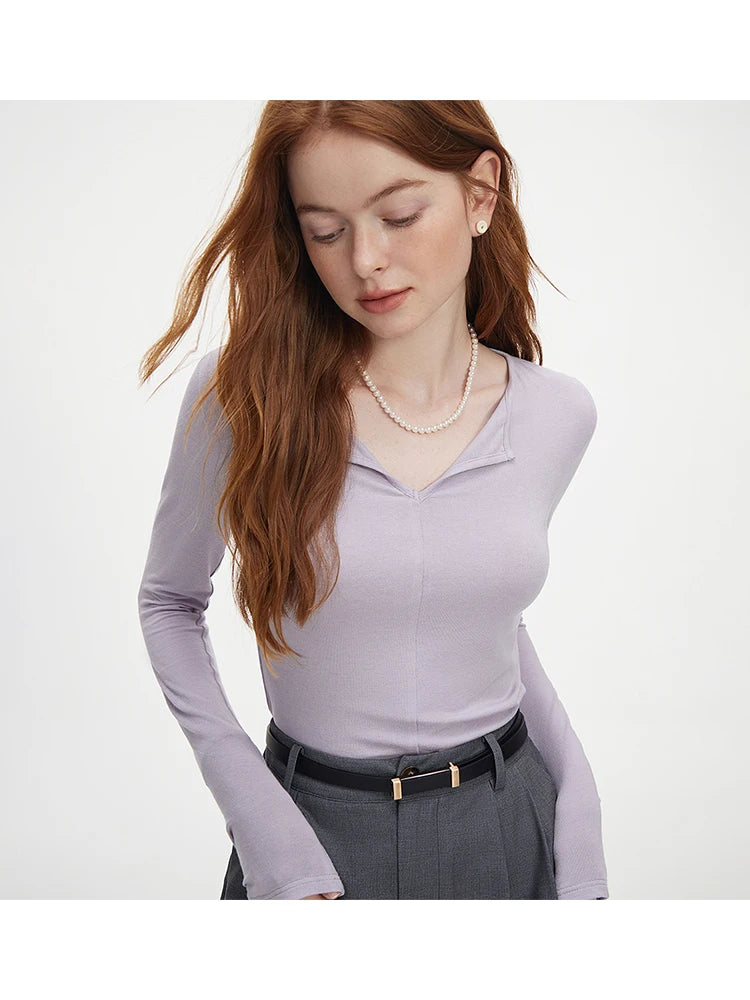 Ivory Scarf Neck Knit Top