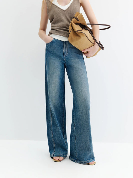 Medium Wash Straight Leg Jeans