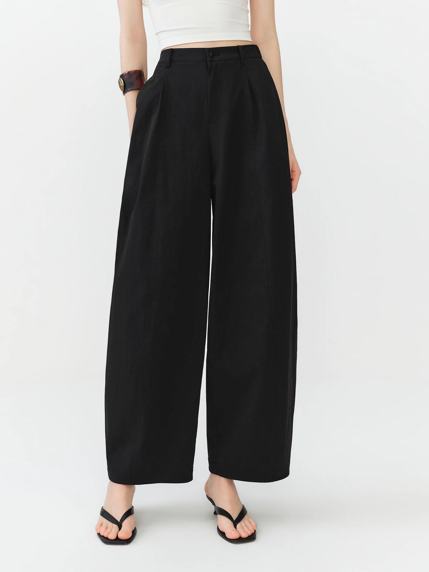 Black High Rise Balloon Pants