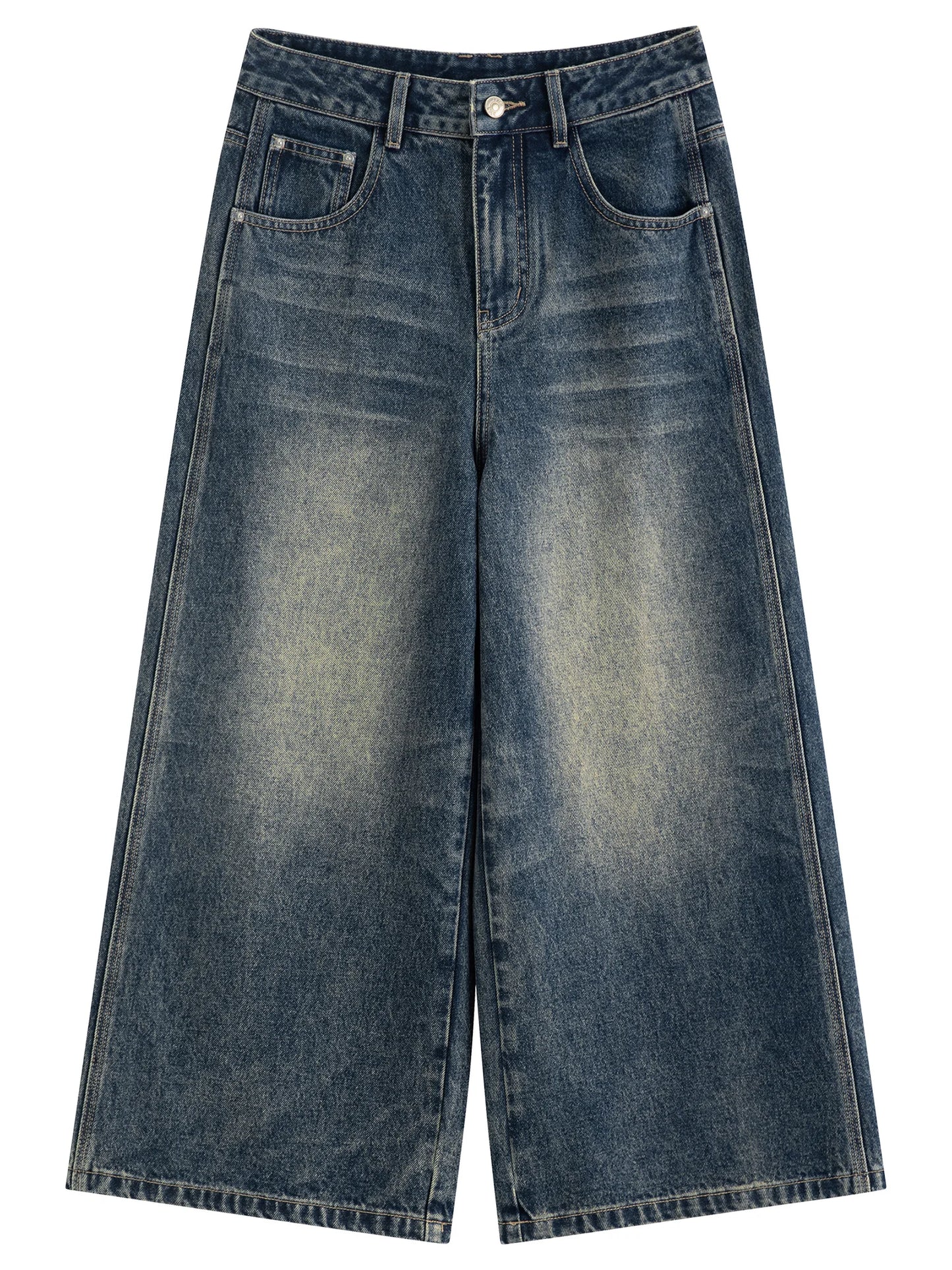 Vintage Wash Cropped Barrel Jeans