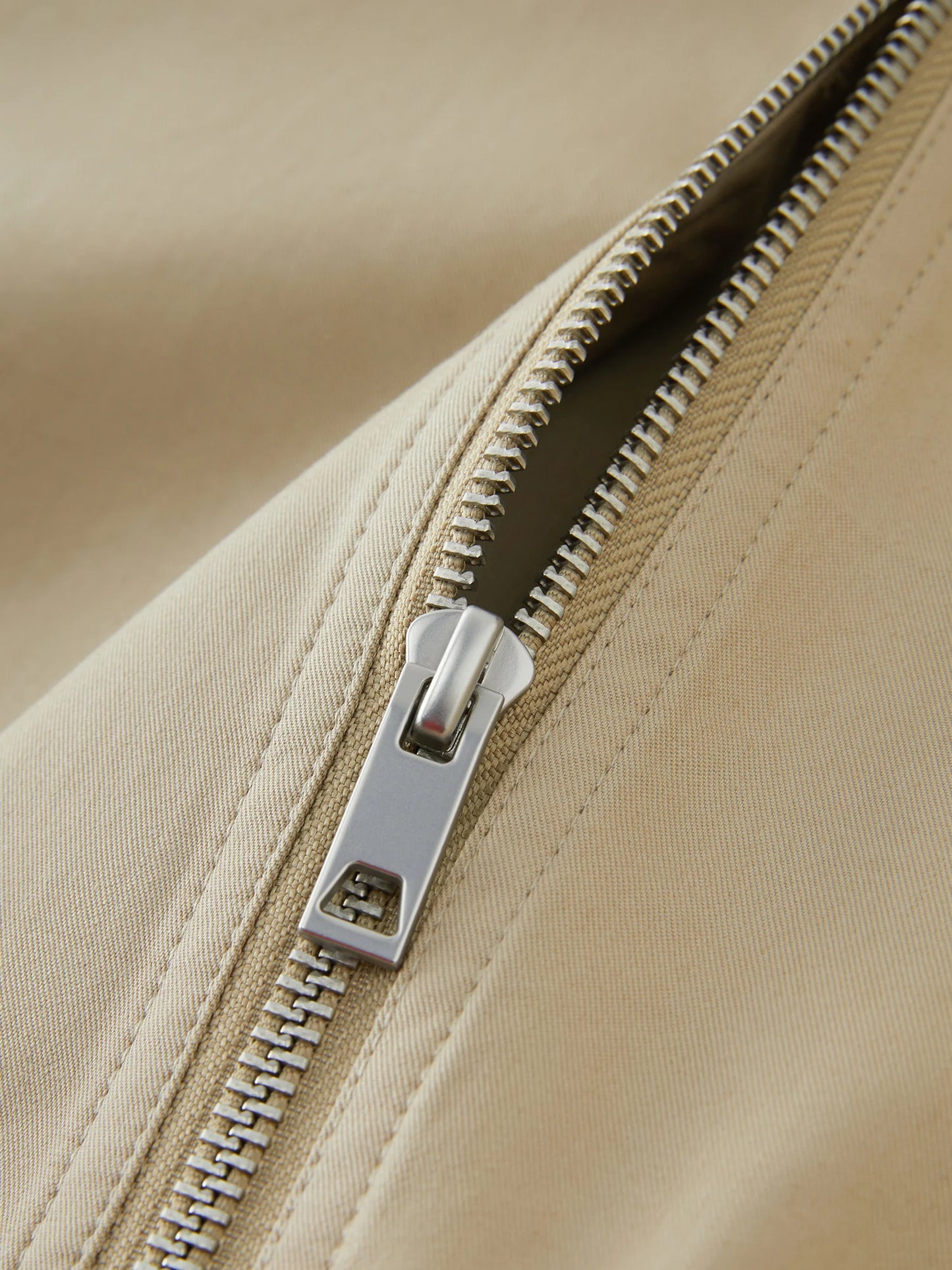 Khaki Cropped Bomber Jacket