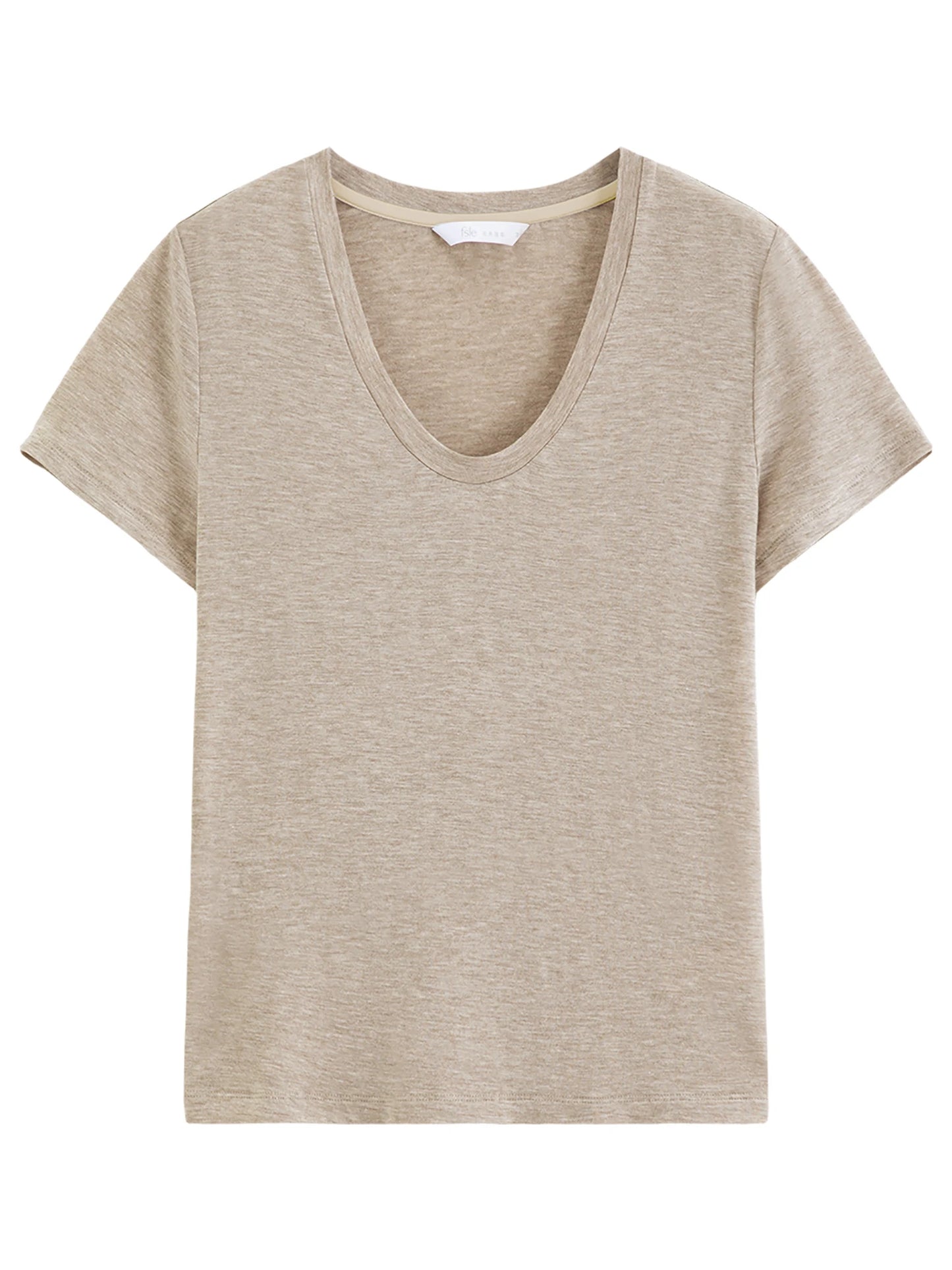 Charcoal Structured Shoulder Cotton Tee