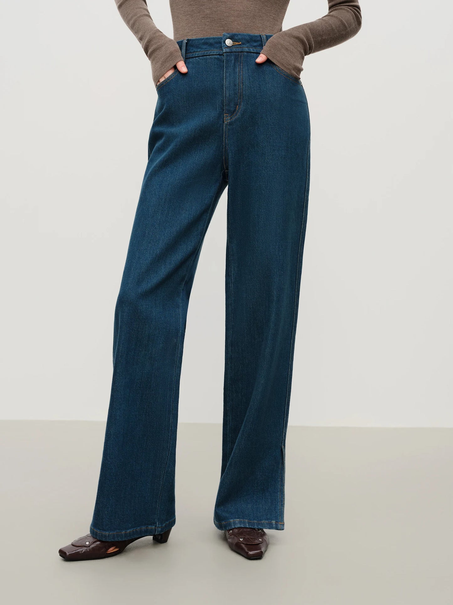 Deep Indigo Straight Leg Jeans