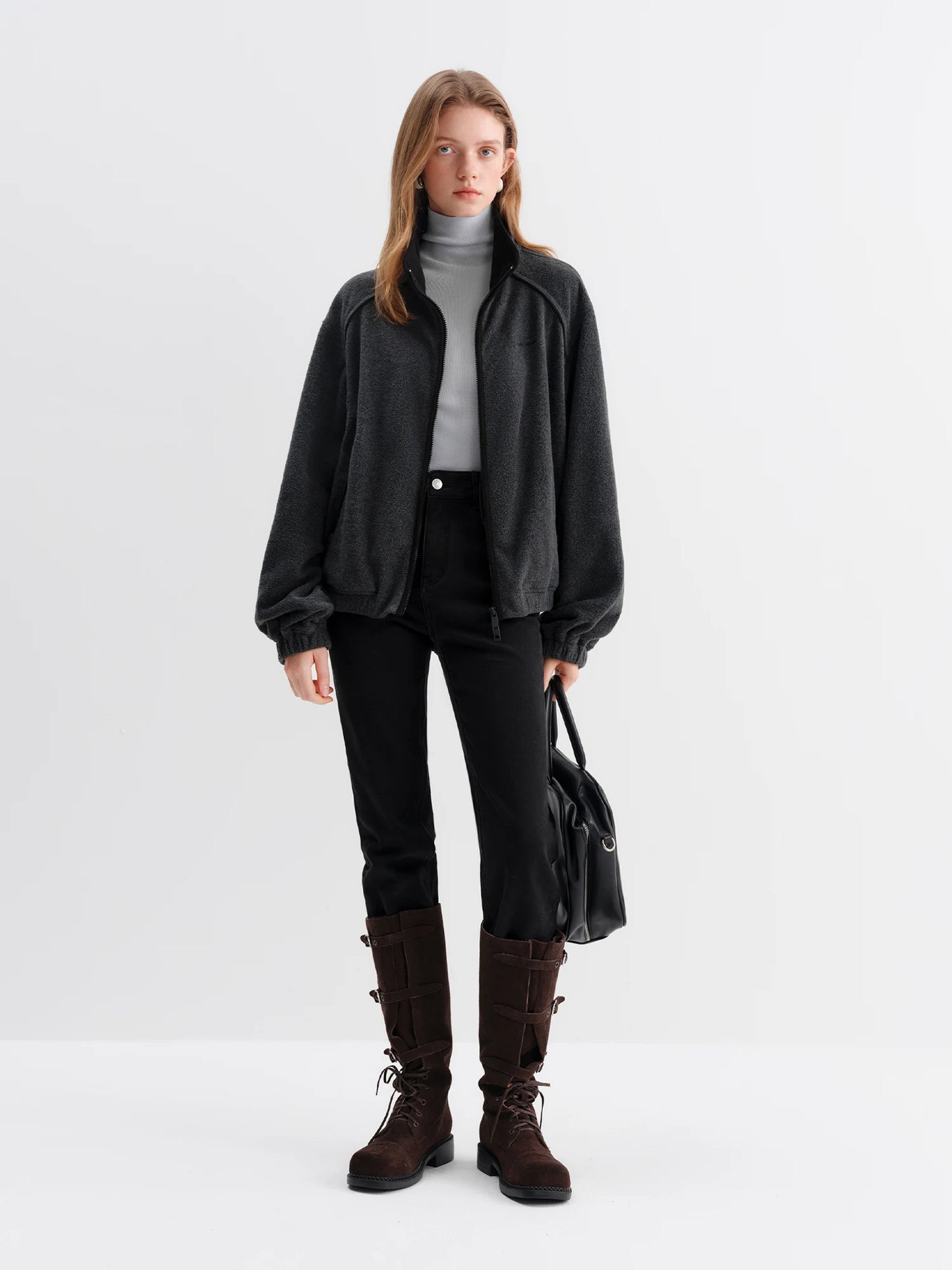 Black High Waist Straight Jeans