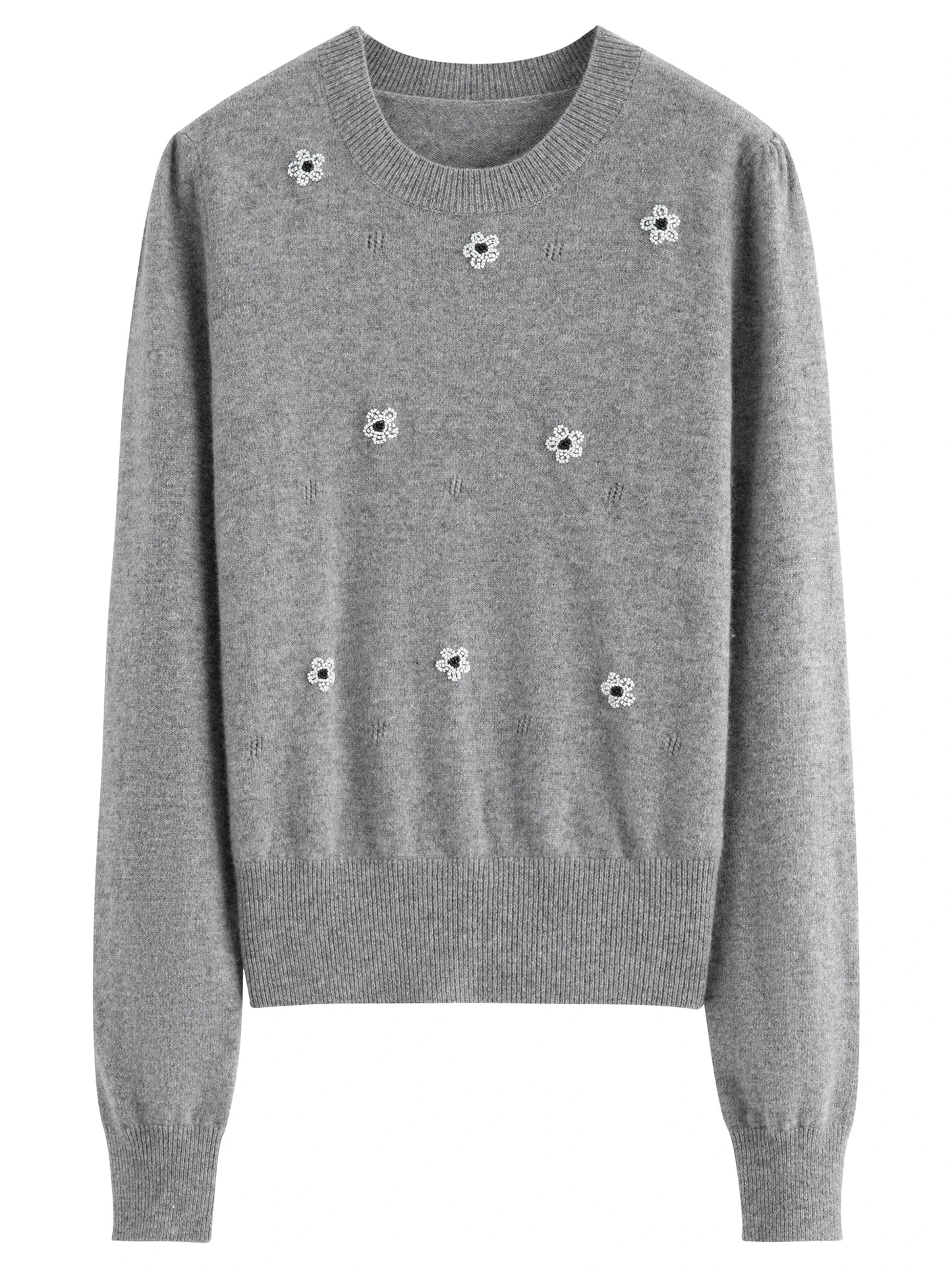 Butter Yellow Floral Embroidered Sweater