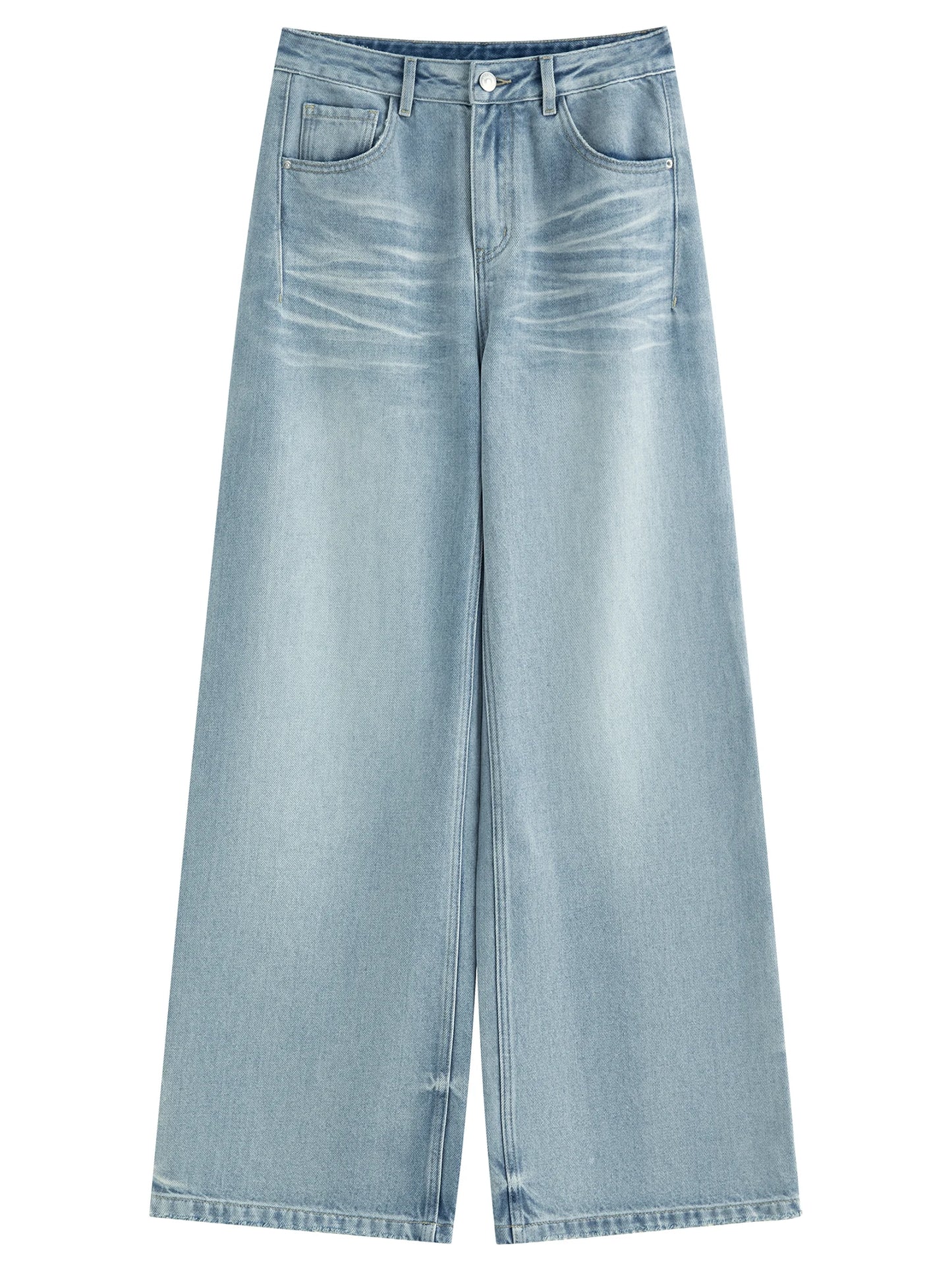 Medium Wash Floor Length Jeans
